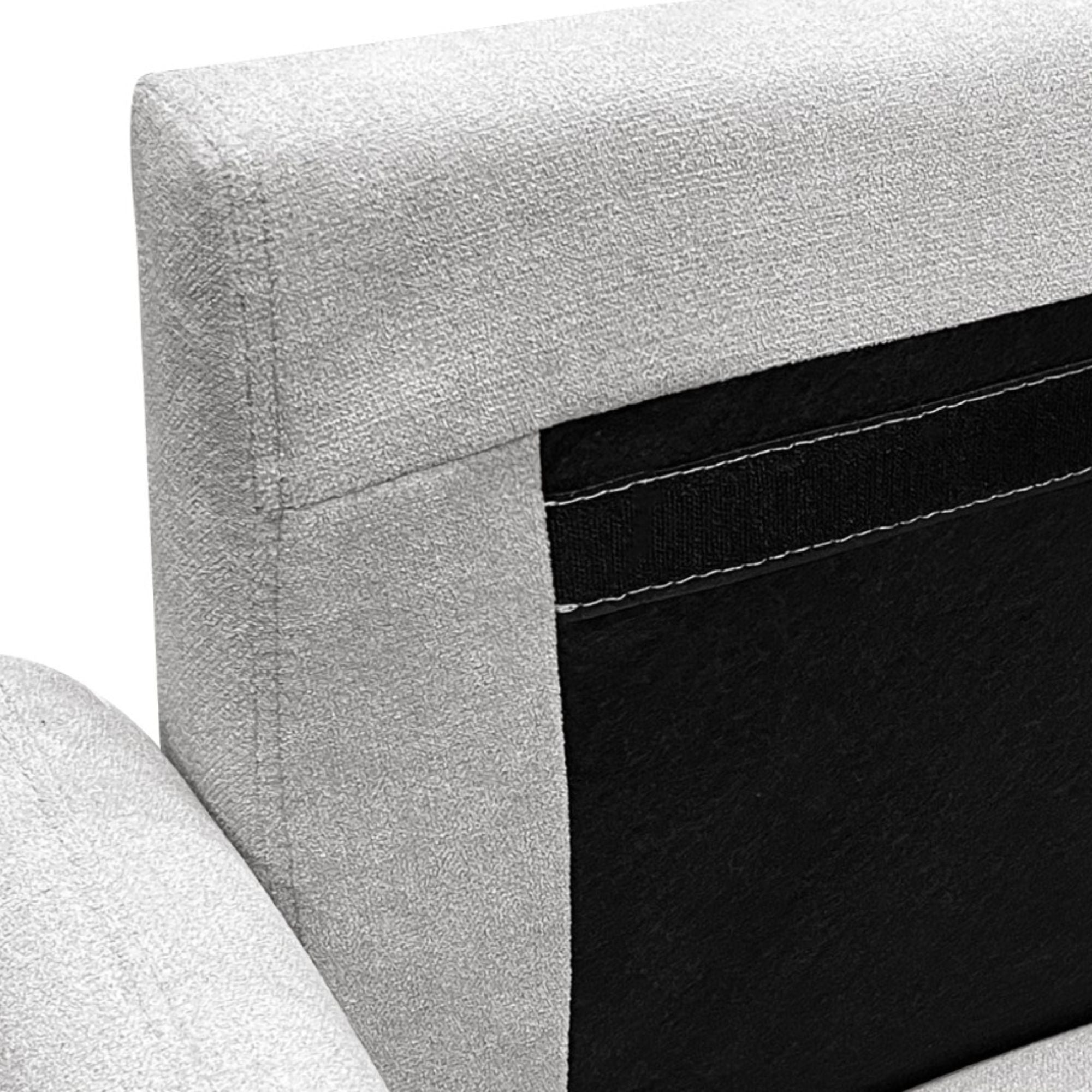 Brassex Ellison Seater Sofa in light grey fabric with plush cushions and modern design, ideal for living room seating.