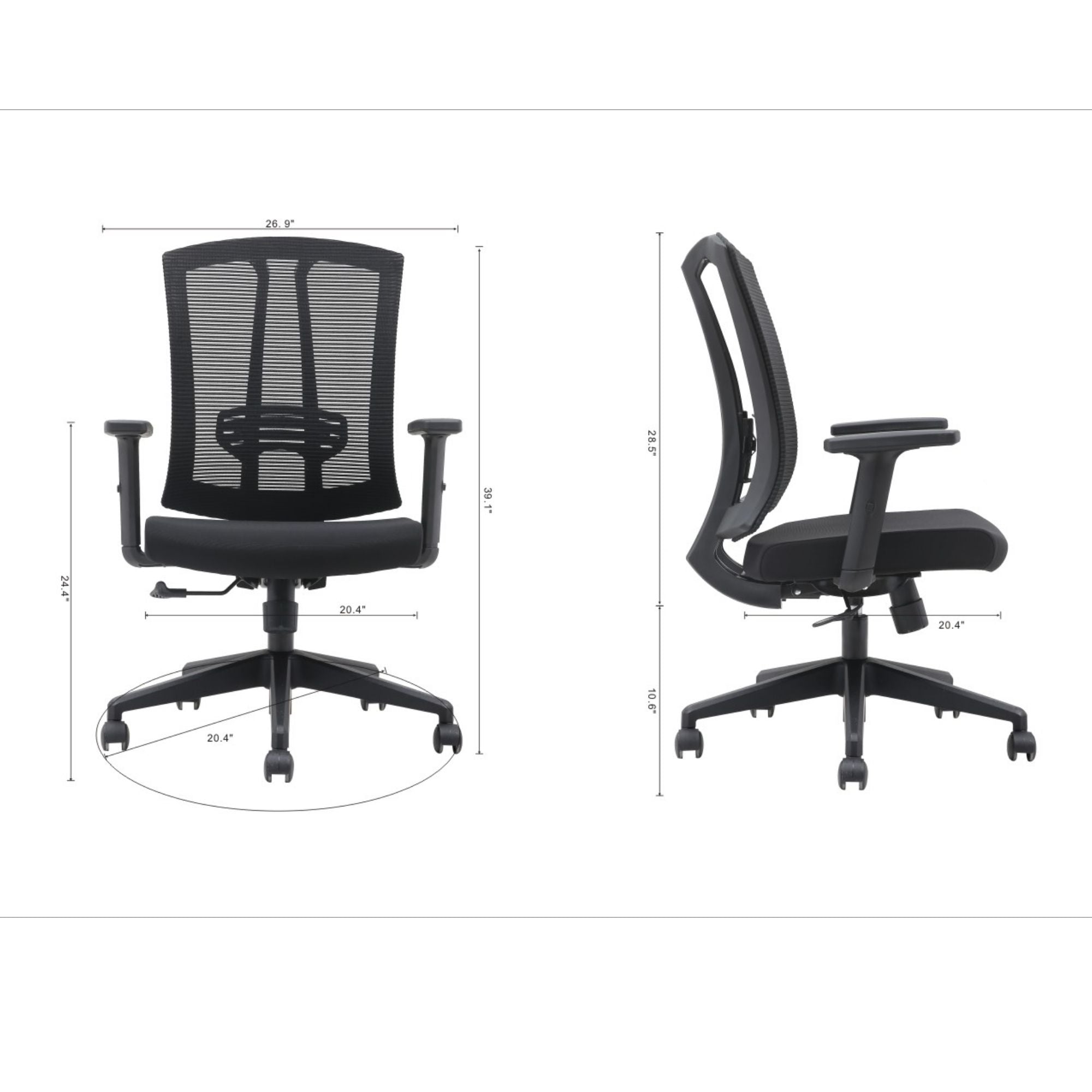 Office Chair in Black 7400 | CastleUp Experience Centre Online Furniture