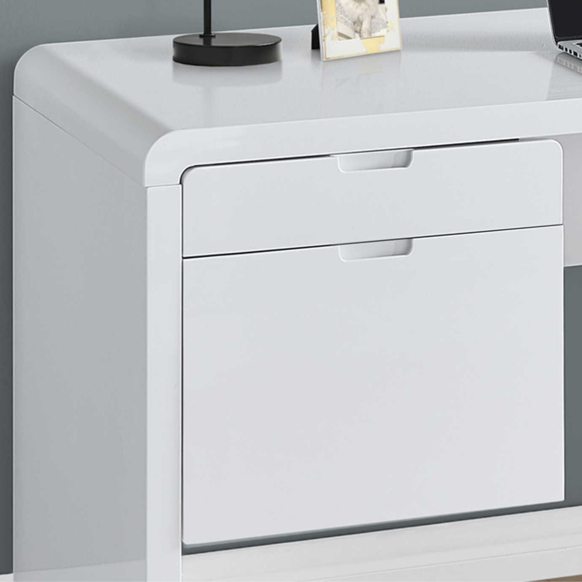 White Zenith 60-inch office computer desk by Monarch Specialties, with a spacious surface and modern design.