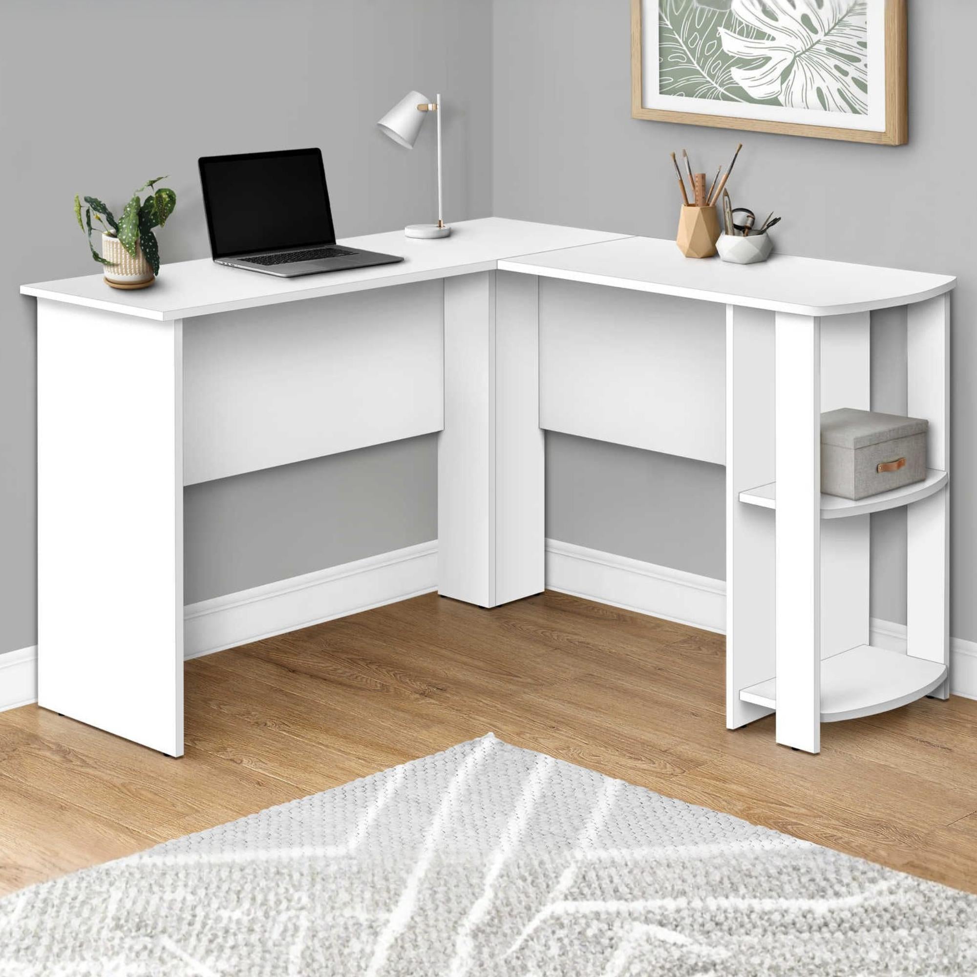 Monarch Specialties Corex Office Desk with spacious surface, modern design, and sturdy legs for home or office workspace.