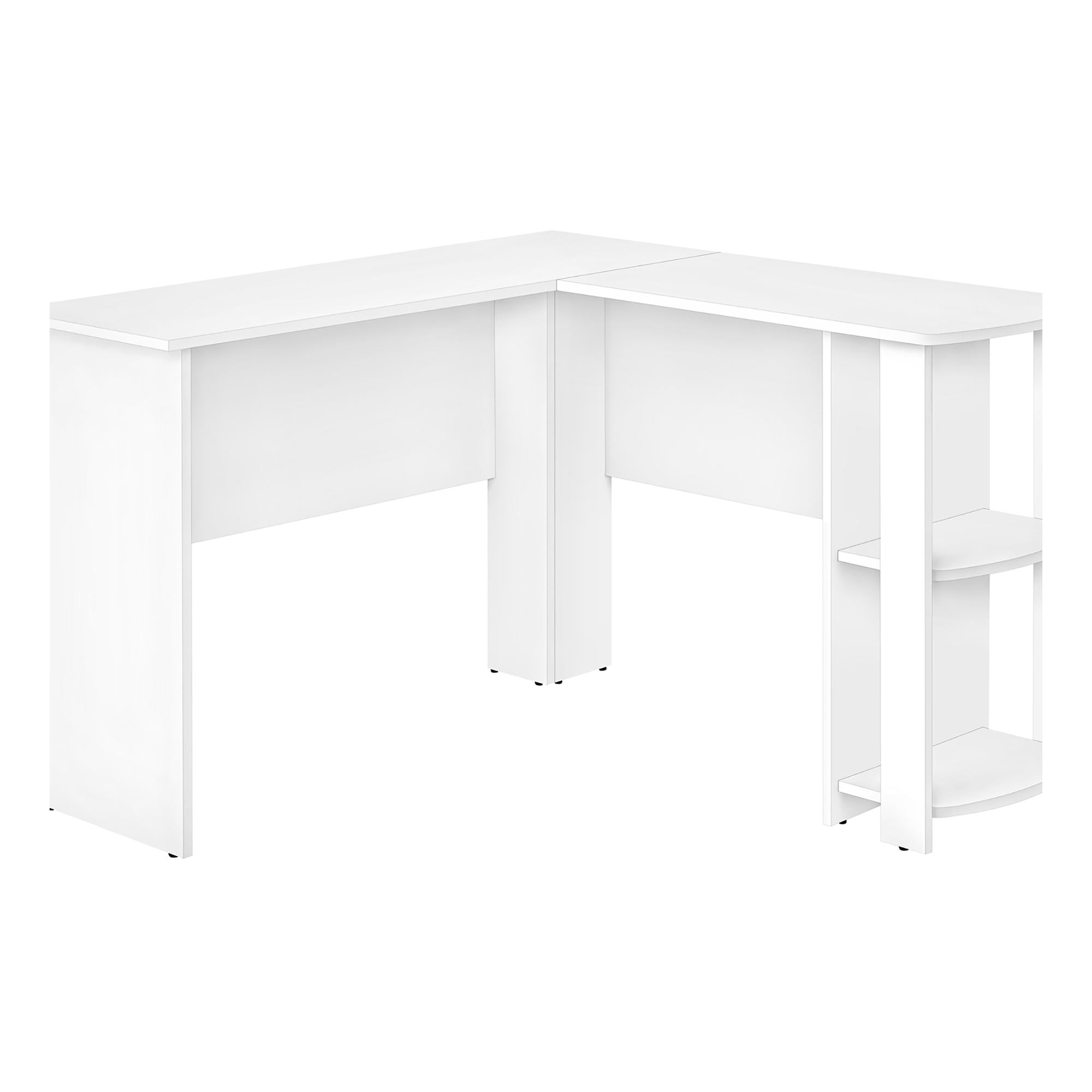 Monarch Specialties Corex office computer desk with a sleek wood finish and modern design, featuring spacious workspace and sturdy construction.