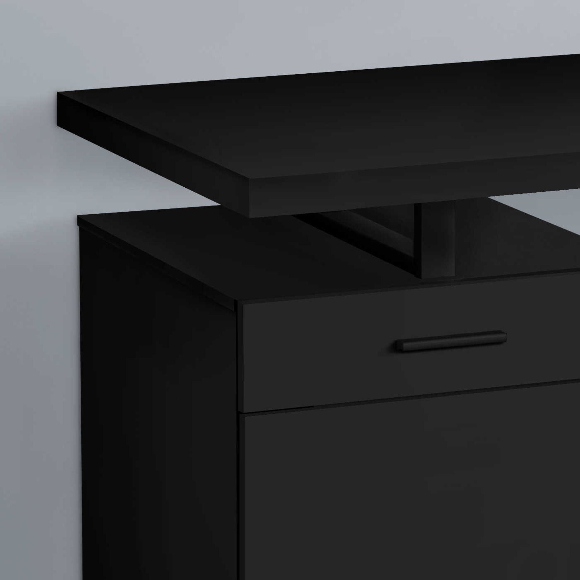 Black Nexor 48-inch office computer desk by Monarch Specialties with a sleek, modern design and spacious work surface.