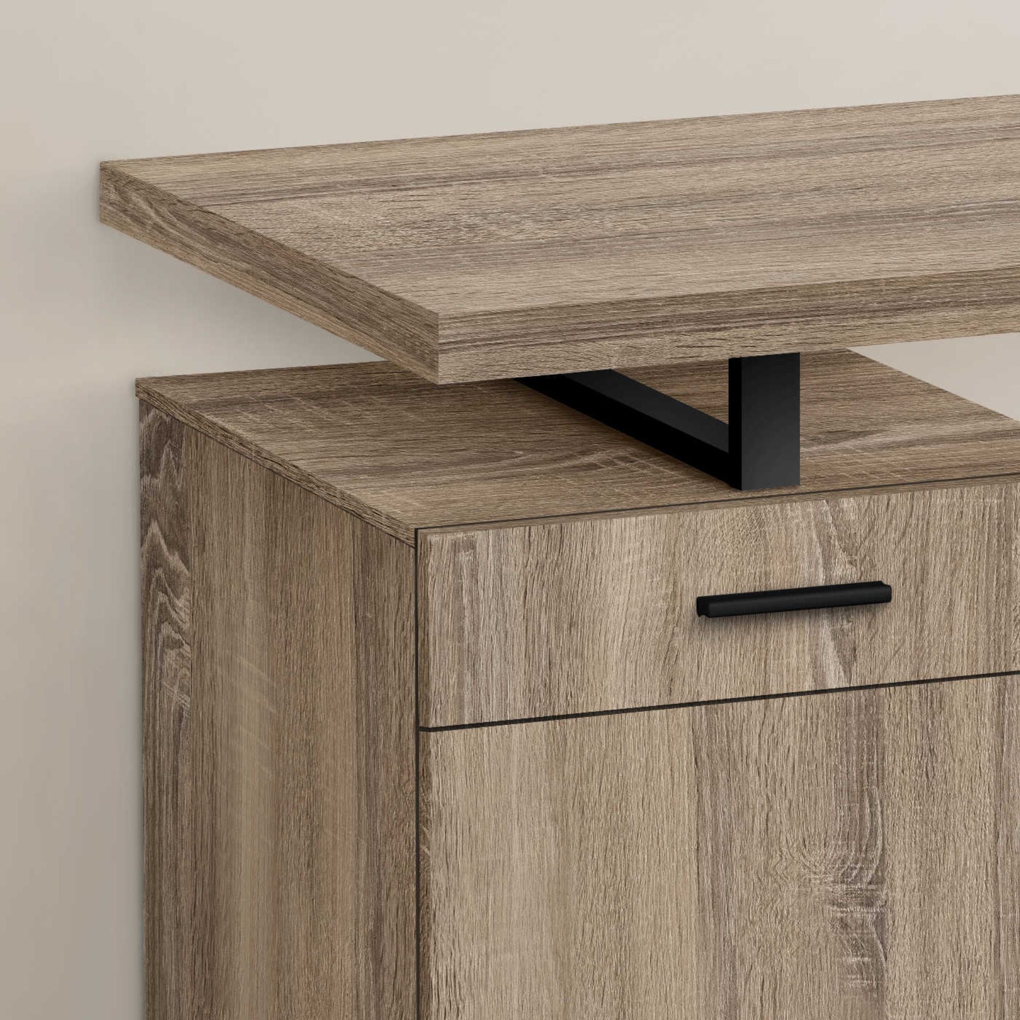 Monarch Specialties Nexor 48-inch taupe office desk with clean lines and spacious work surface for modern home office setup.