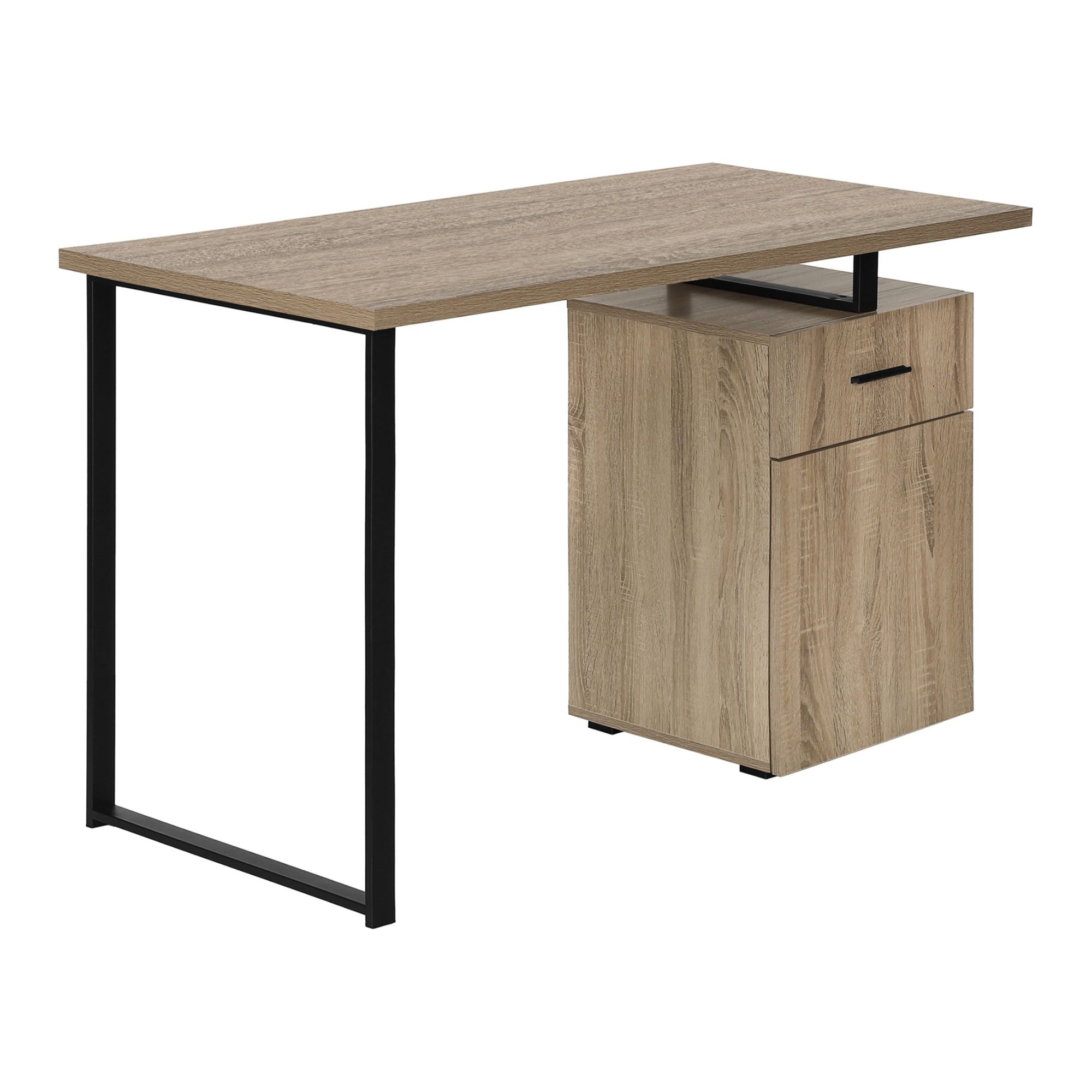 Nexor 48-inch taupe office computer desk by Monarch Specialties, featuring a sleek, modern design with a spacious work surface.