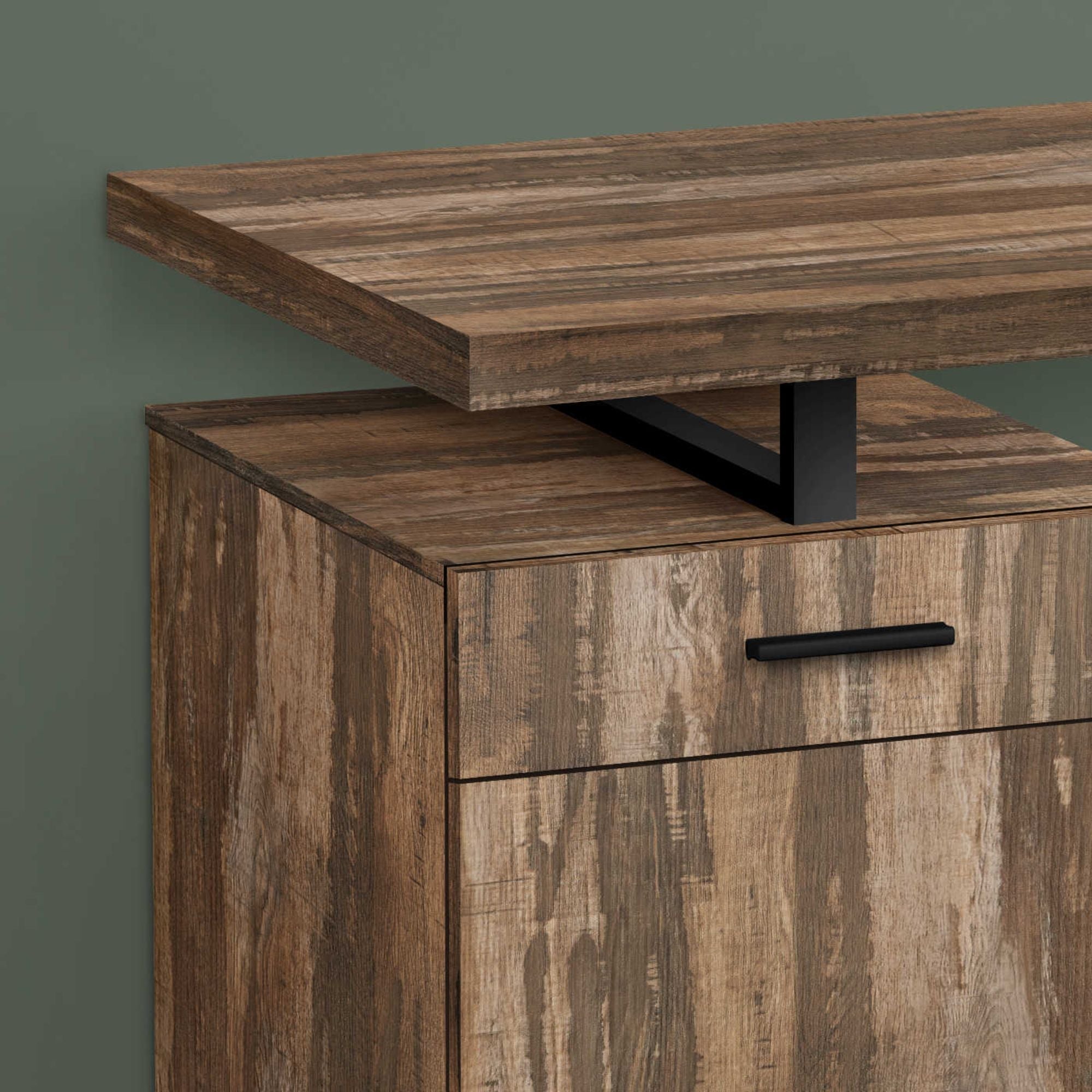 Brown Nexor 48-inch office computer desk by Monarch Specialties with a sleek, modern design and sturdy wood finish.