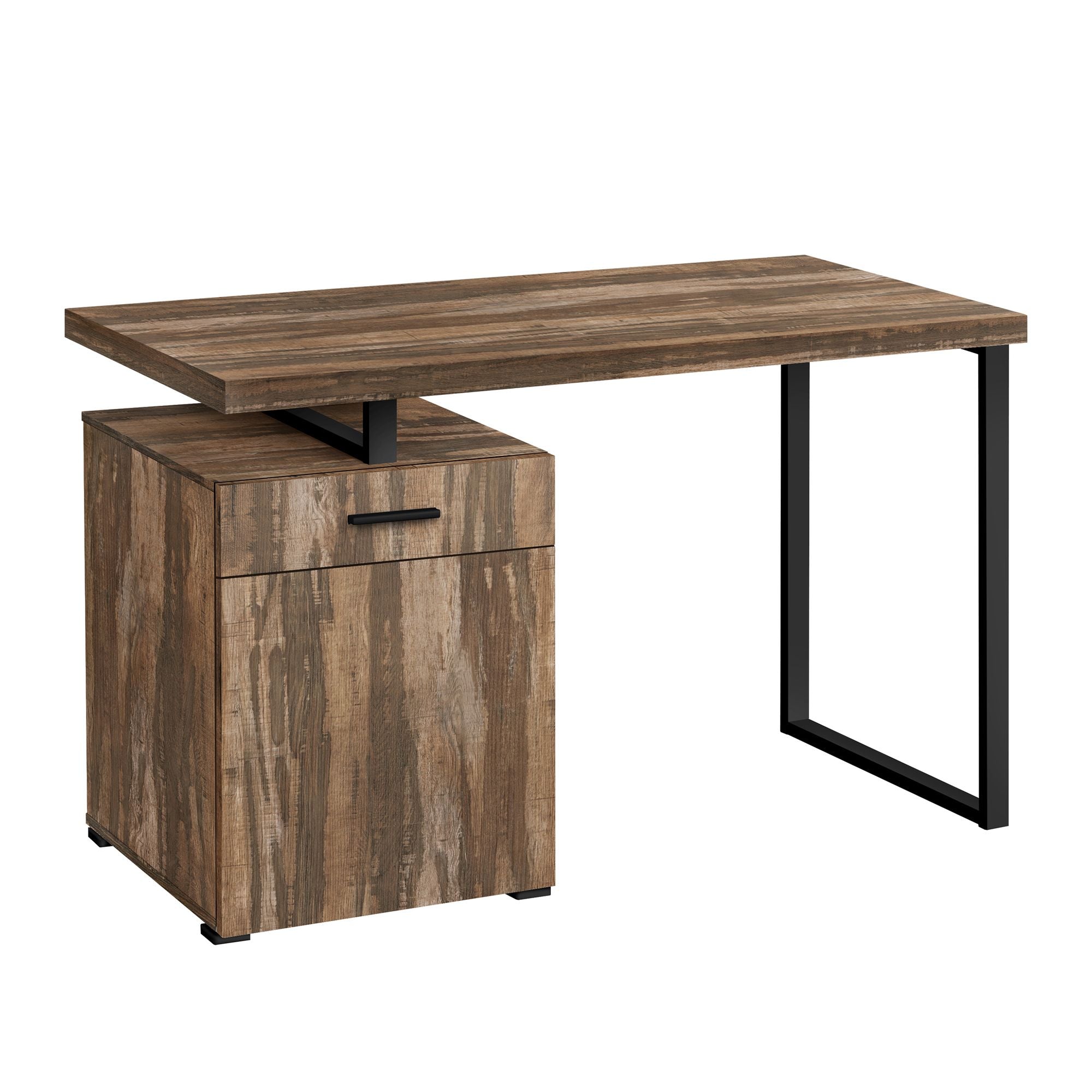 Brown Nexor 48-inch office computer desk by Monarch Specialties with a sleek, modern design and spacious workspace.