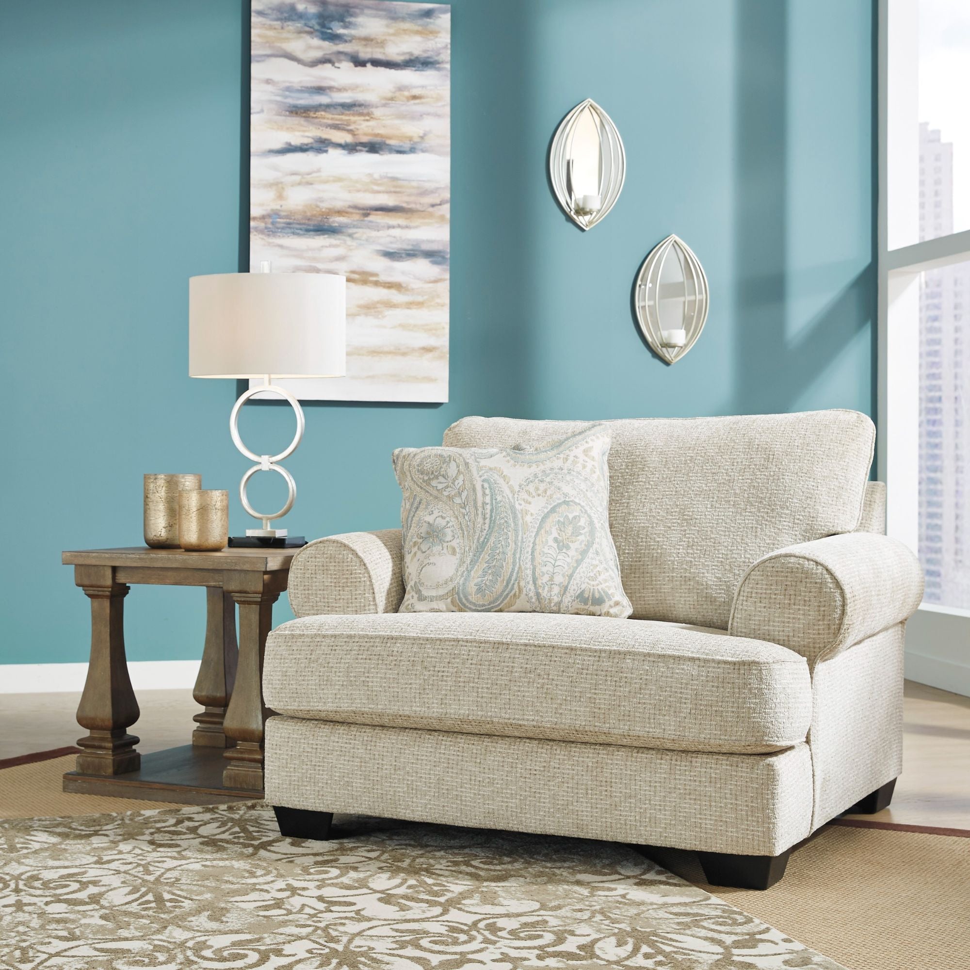Monaghan Oversized Chair in Sandstone