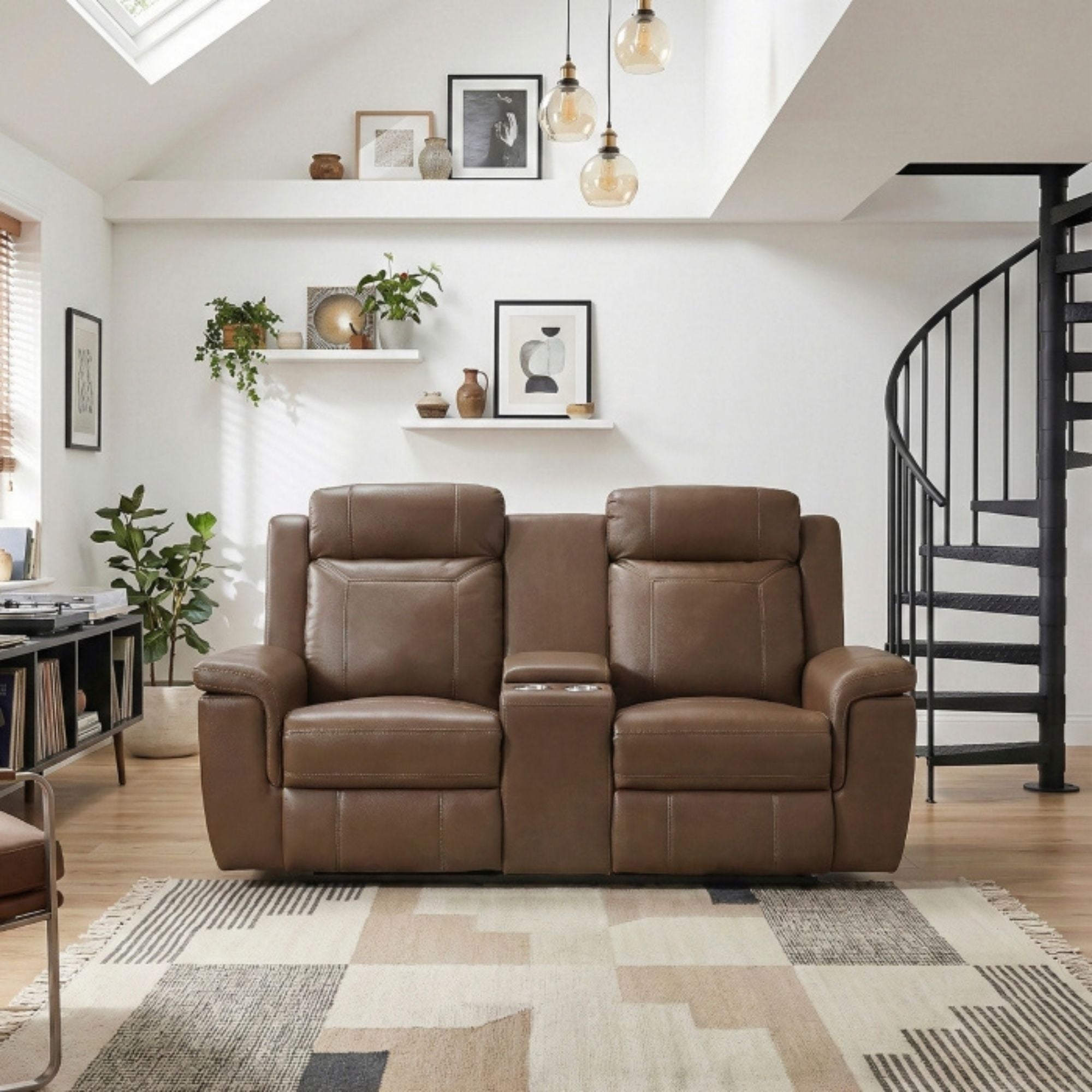 Ensemble de meubles inclinables Lancaster en chenille grise