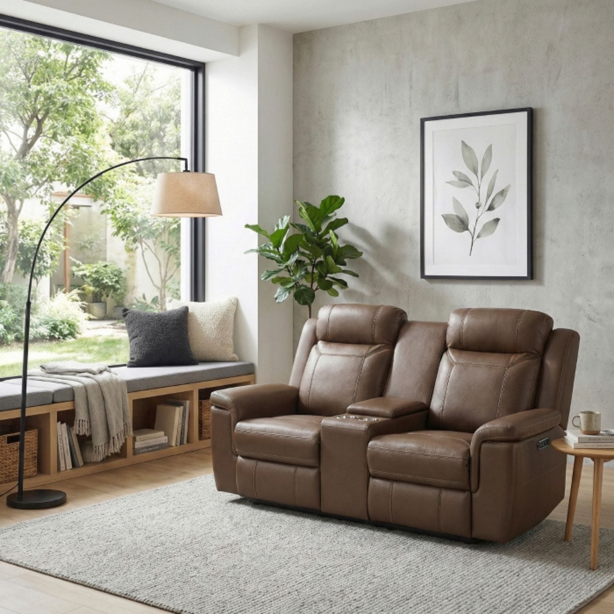 Ensemble de meubles inclinables Lancaster en chenille grise