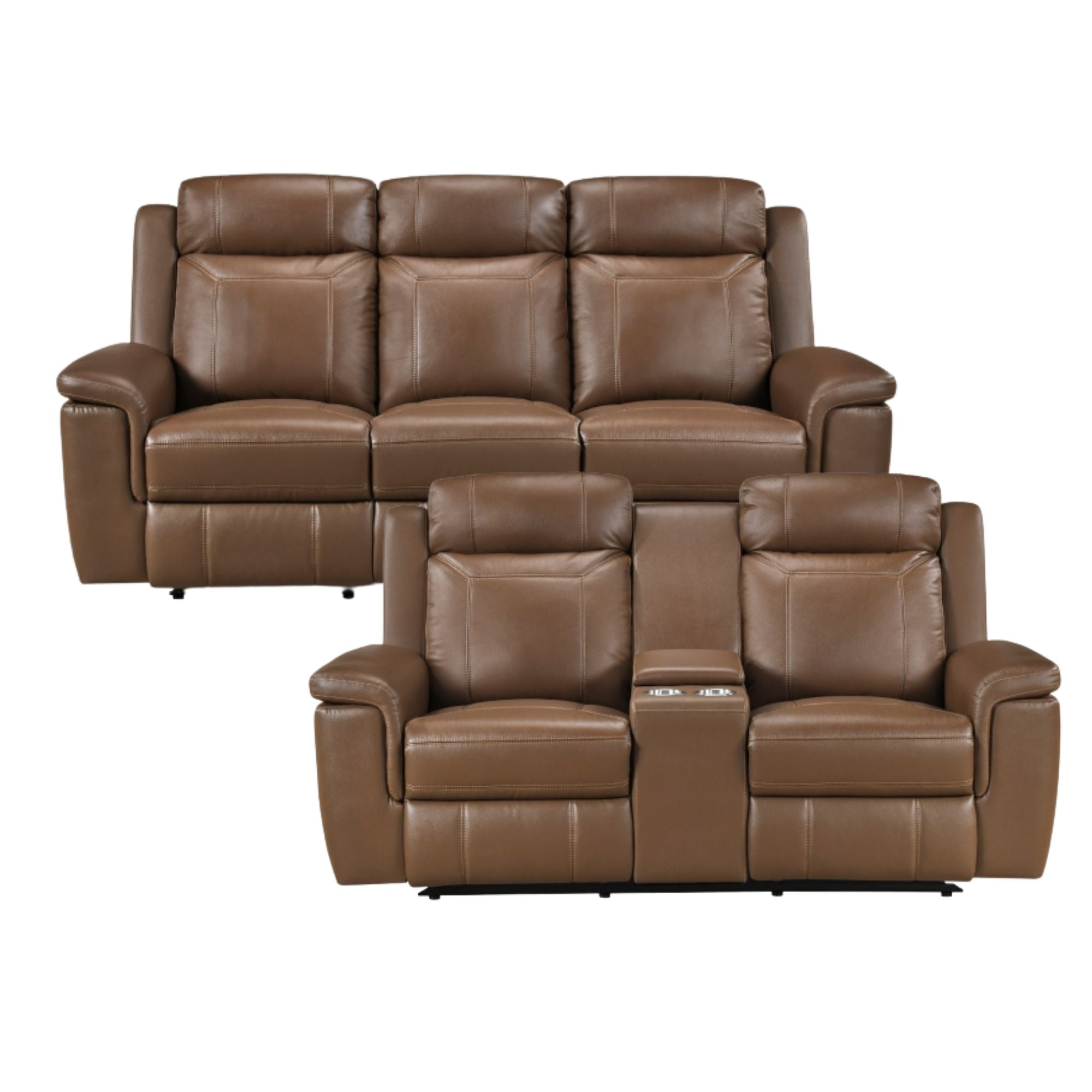 Ensemble de meubles inclinables Lancaster en chenille grise