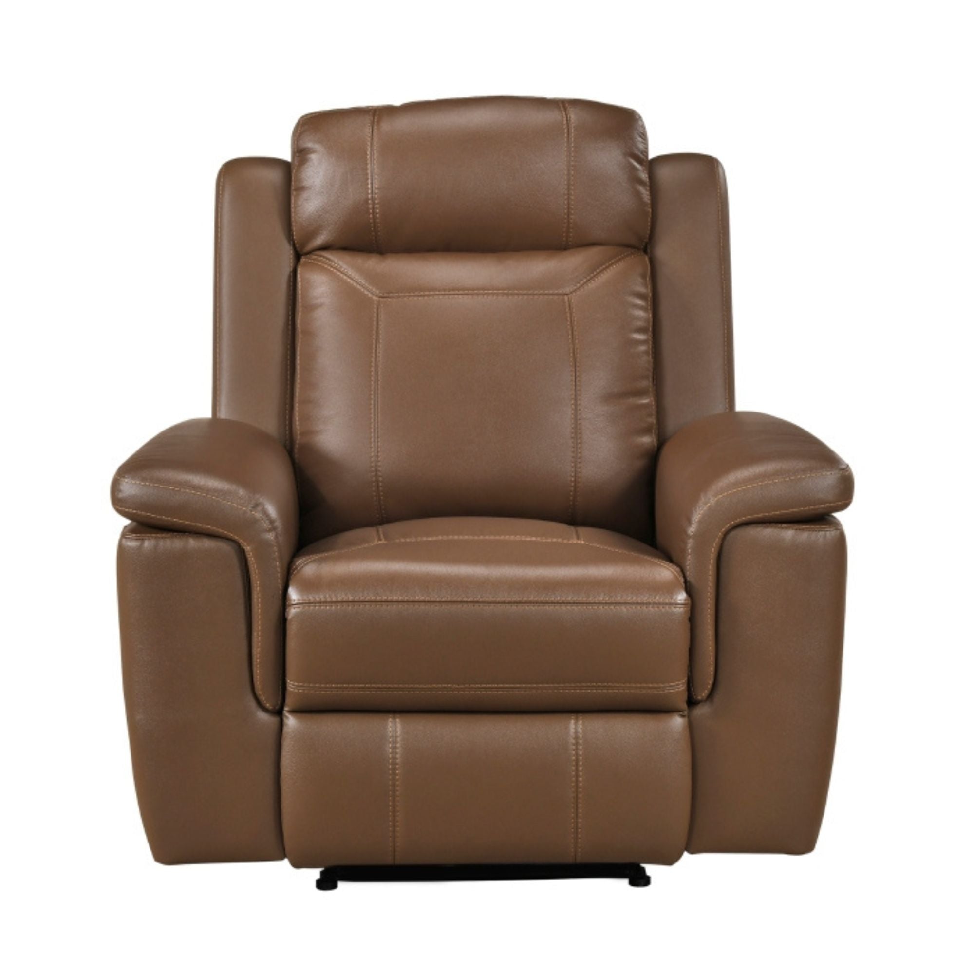 Nest Dual Power Leather Reclining Chair in Toffee Brown
