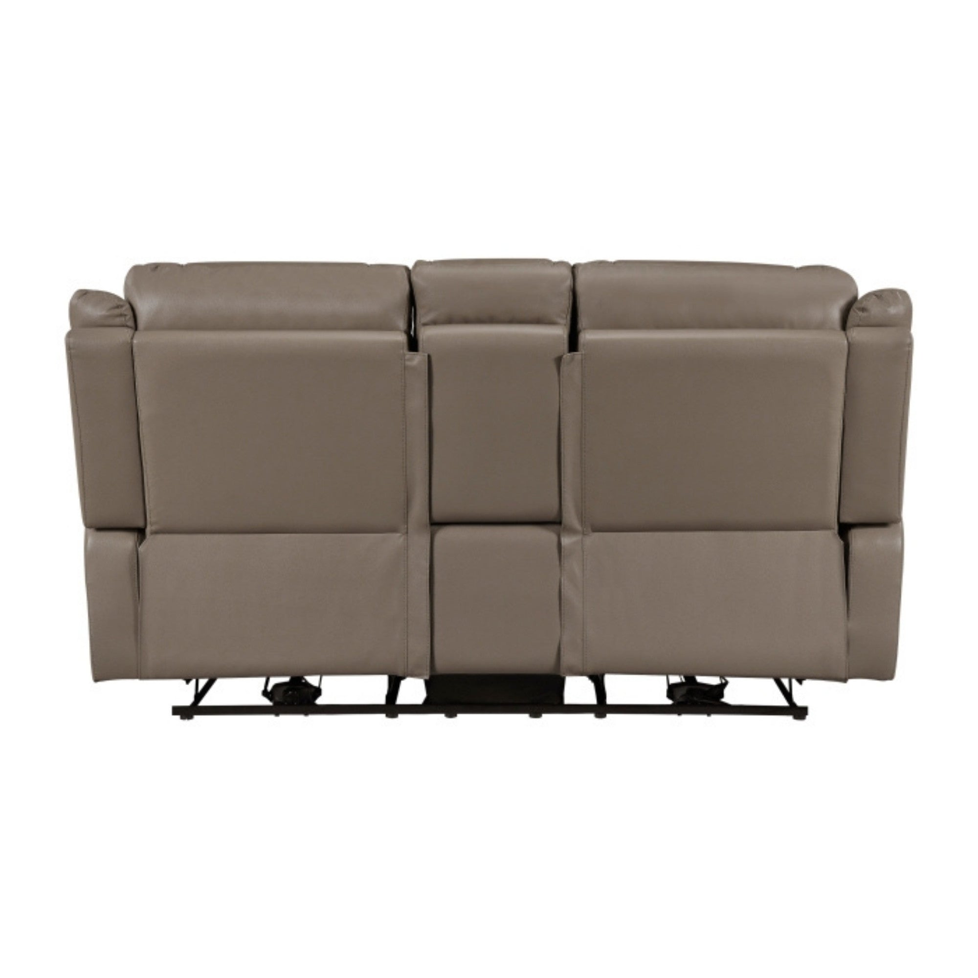 Haven Collection Power Leather Reclining Sofa Set in Taupe