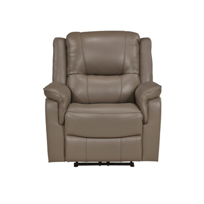 Haven Collection Power Leather Reclining Chair in Taupe