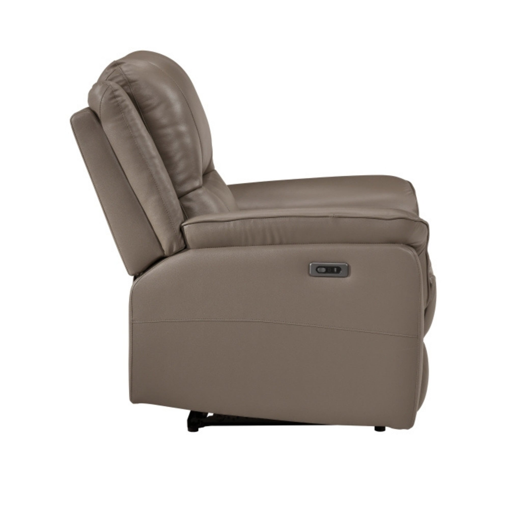 Haven Collection Power Leather Reclining Sofa Set in Taupe
