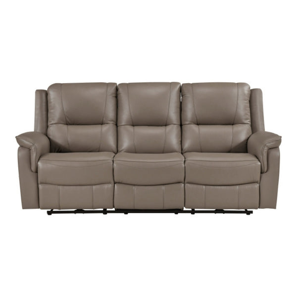 Haven Collection Power Leather Reclining Sofa in Taupe | CastleUp Experience Centre Online Furniture