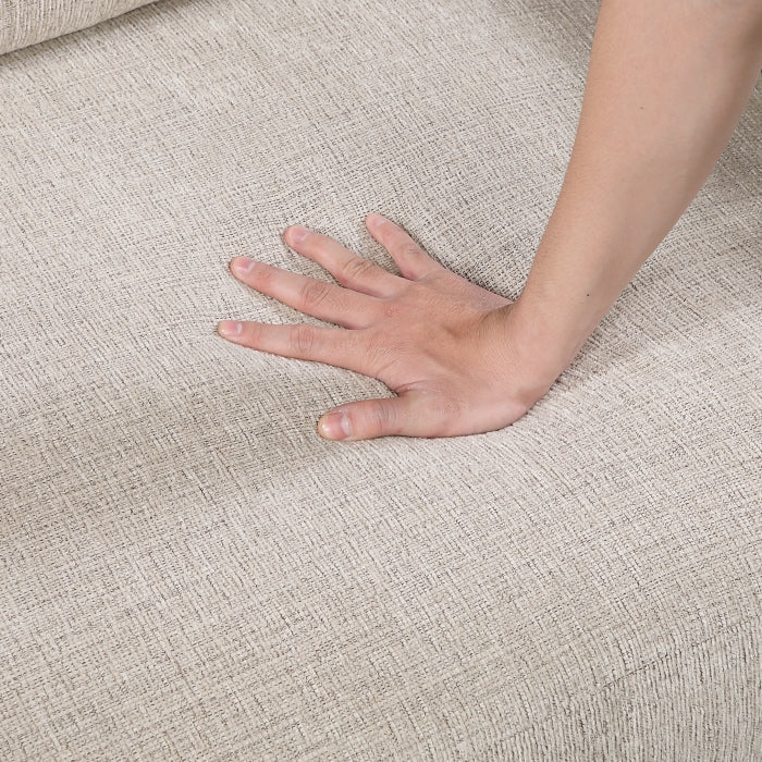 Taupe Chenille 2-Piece L-Shaped Sectional with Chaise