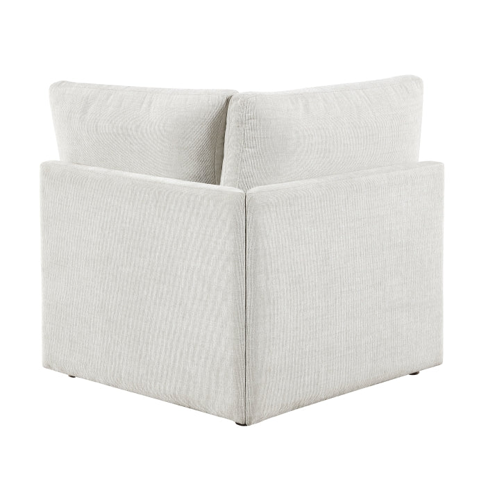MAZ Haven 5-piece modular sectional sofa with matching ottoman, featuring plush cushions and contemporary design.