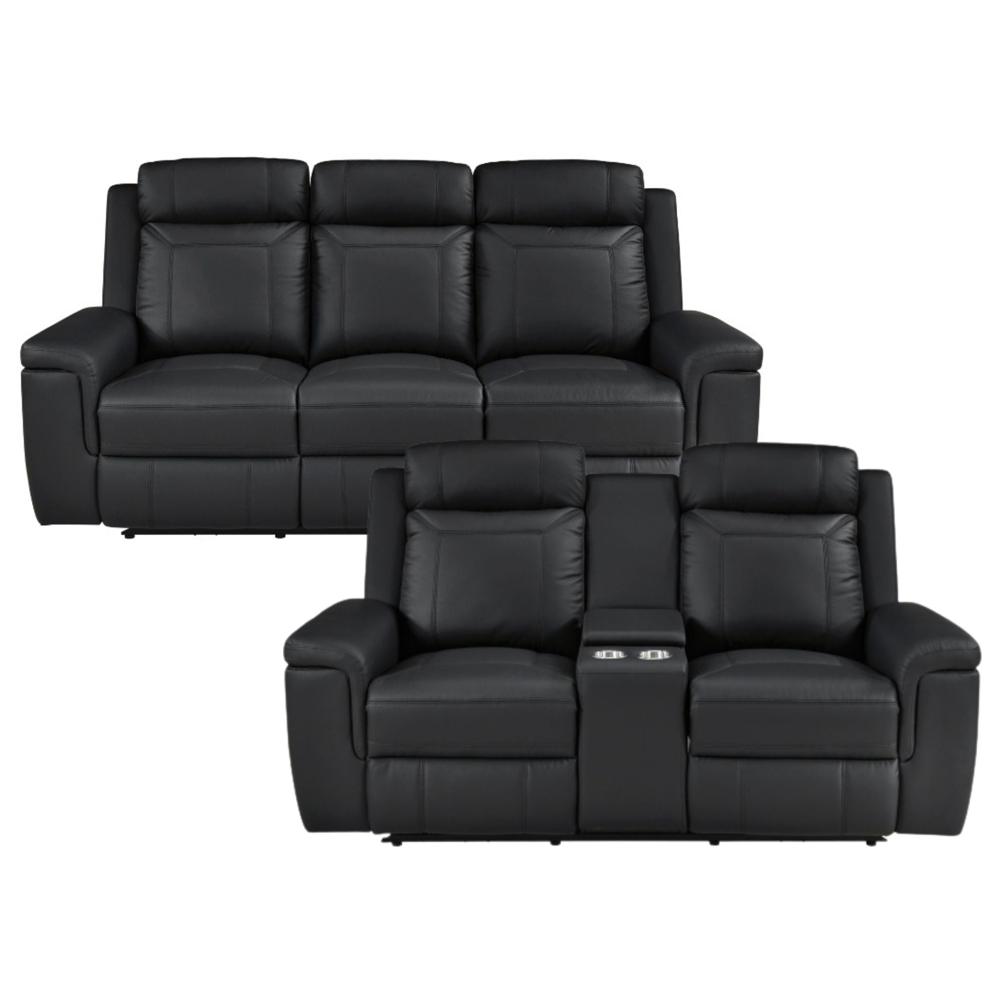 Ensemble de meubles inclinables Lancaster en chenille grise