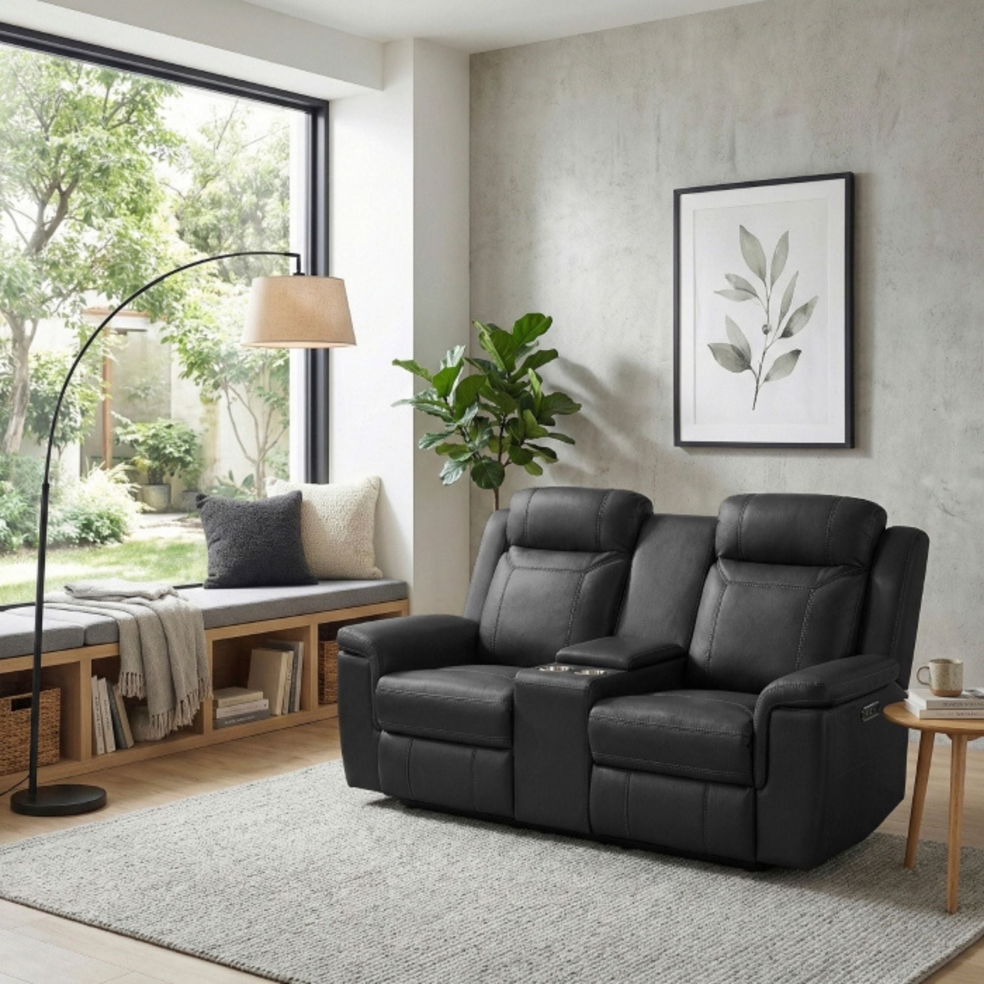 Ensemble de meubles inclinables Lancaster en chenille grise
