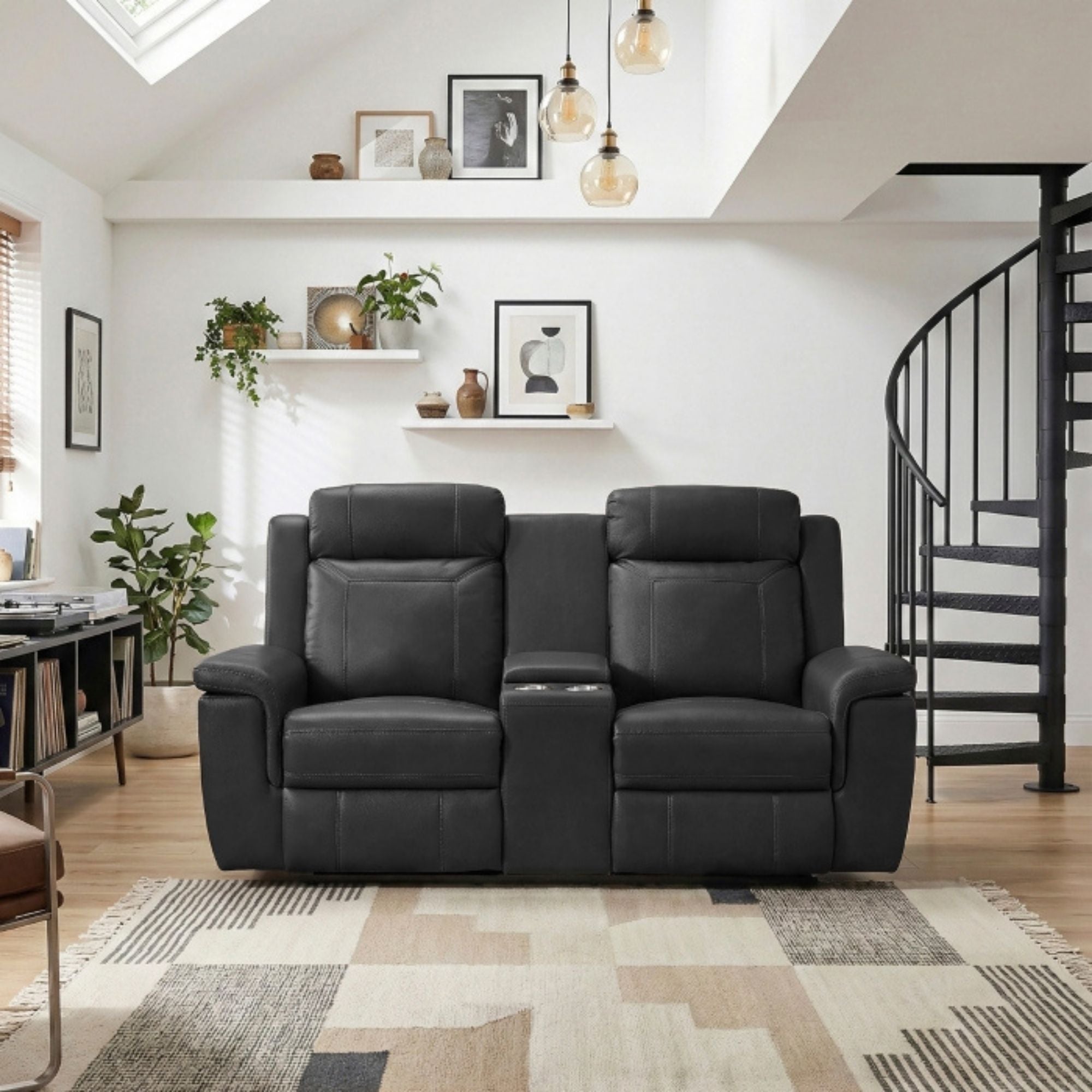 Ensemble de meubles inclinables Lancaster en chenille grise