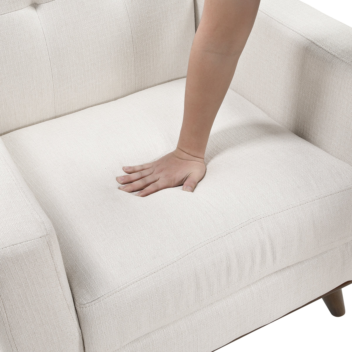 Martina Collection Fabric Sofa in Cream | CastleUp Experience Centre Online Furniture