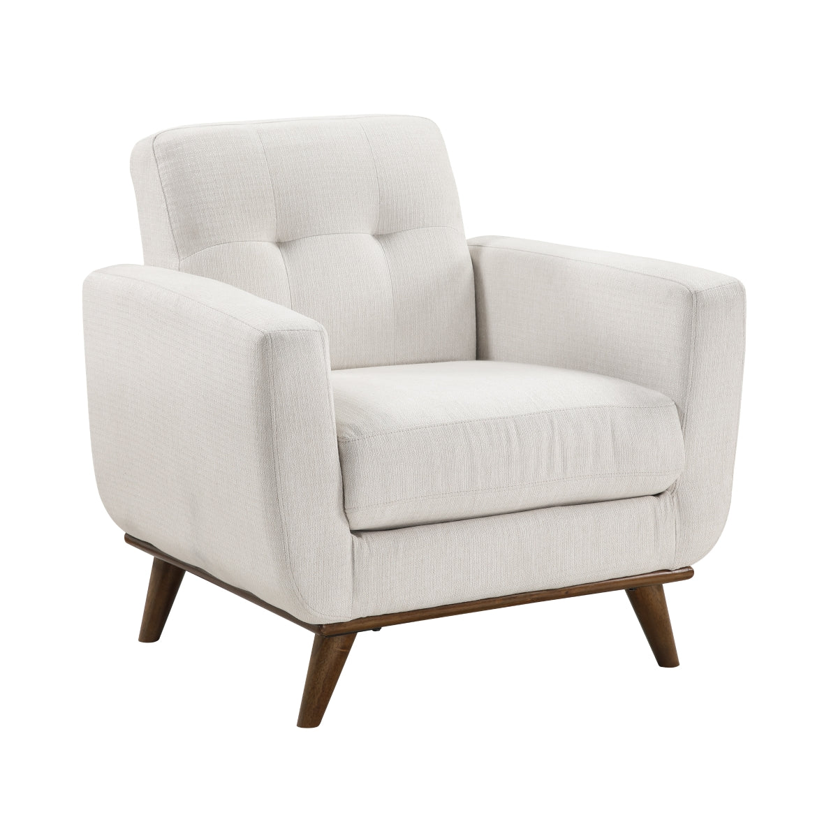 Cream fabric chair from the Martina Collection by M.A.F, showcasing a stylish, cushioned sofa with a sleek design.