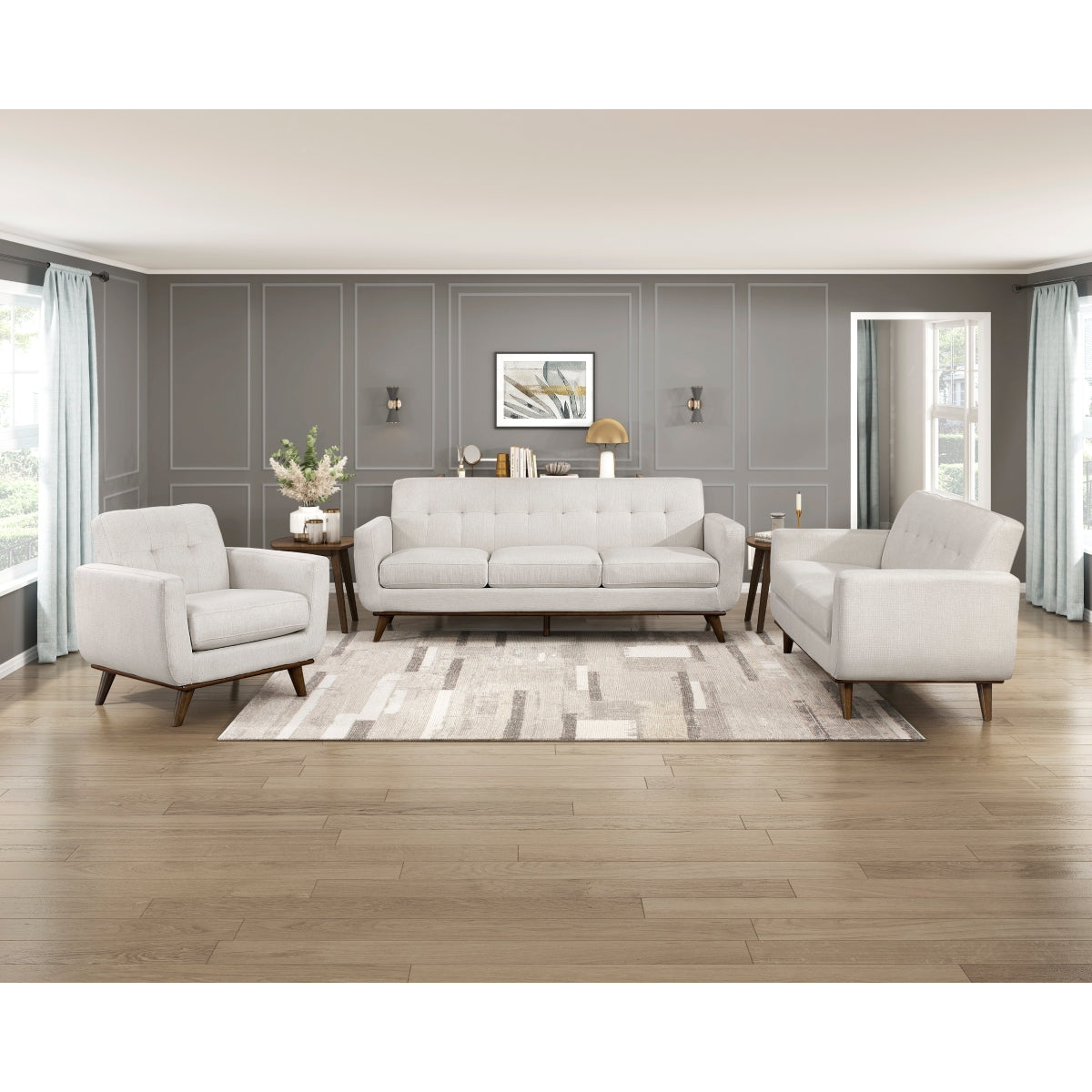 Martina Collection Fabric Sofa in Cream | CastleUp Experience Centre Online Furniture