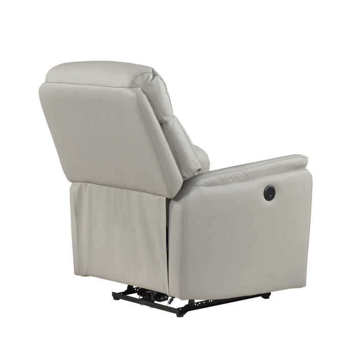 Leif Collection Power Recliner Chair in Light Grey