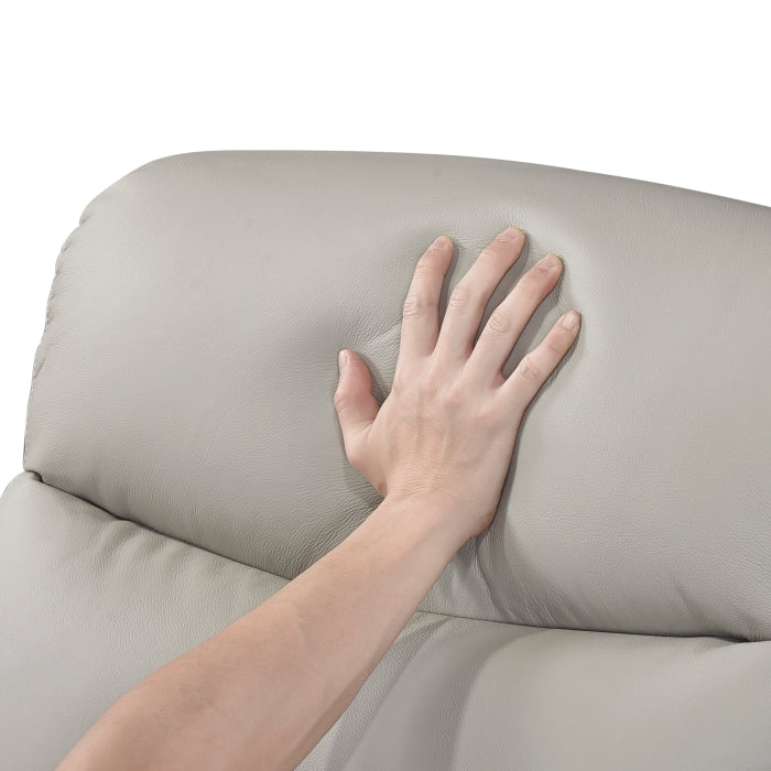 Leif Collection Power Recliner Chair in Light Grey