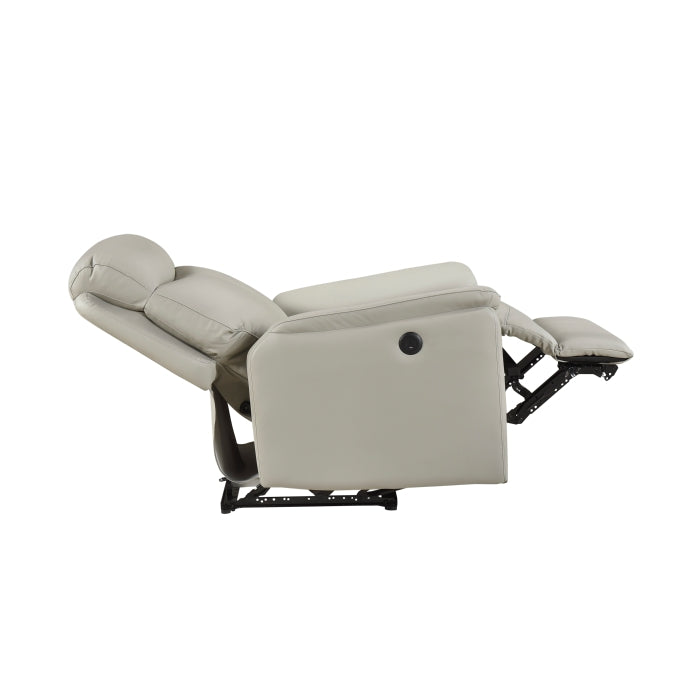 Leif Collection Power Recliner Chair in Light Grey