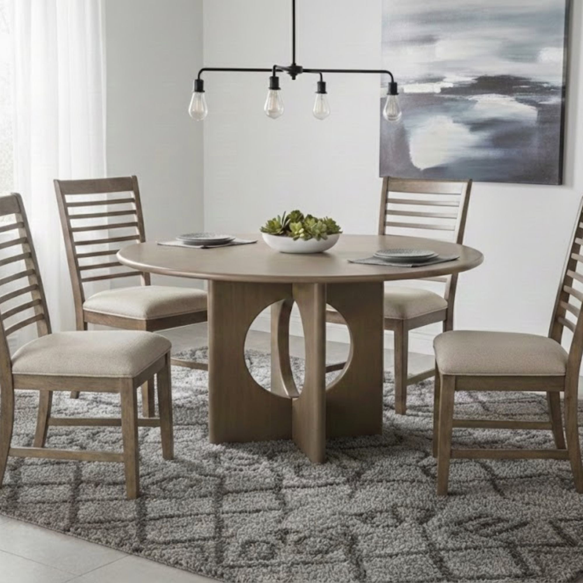 Bexley Wood Round Dining Table Natural Oak