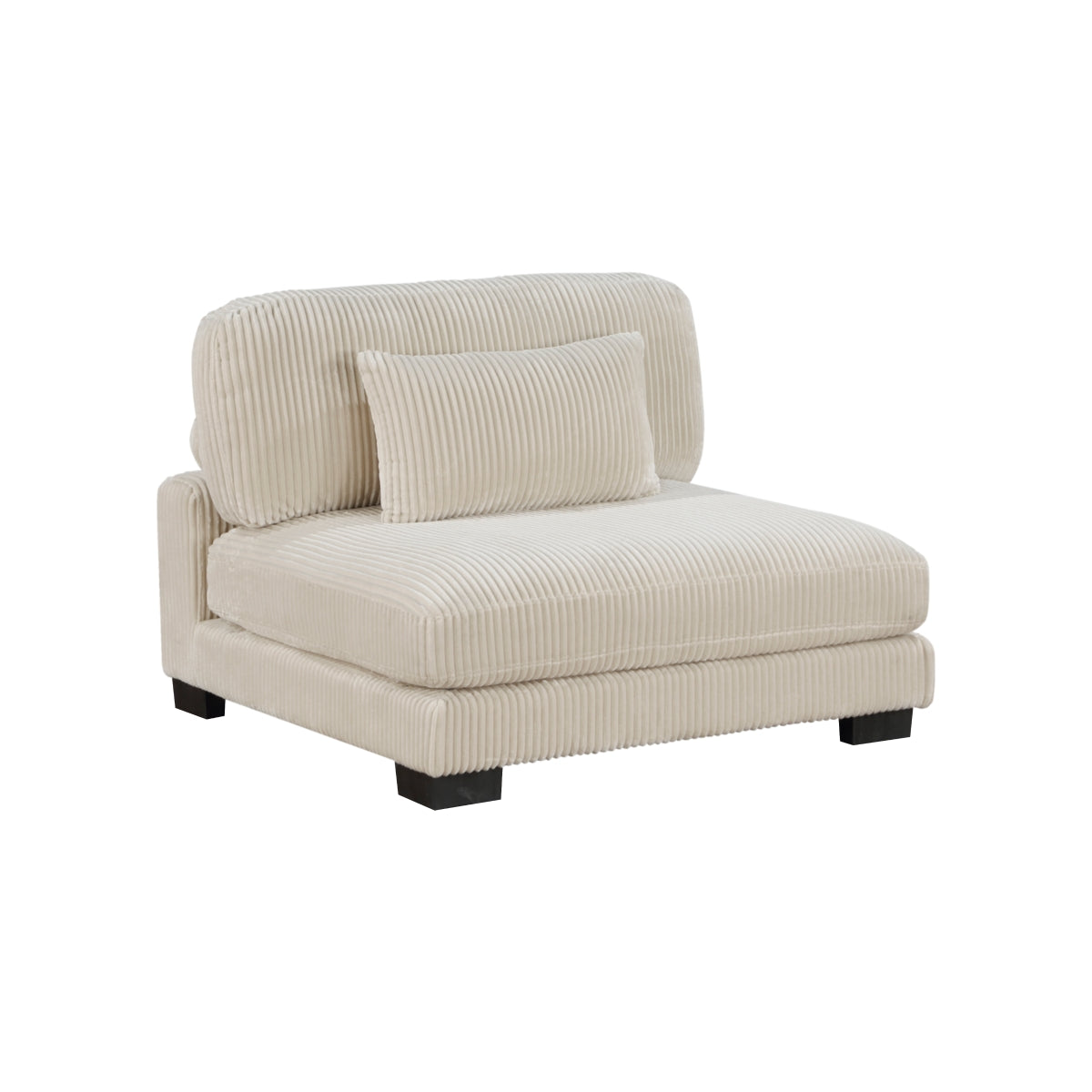 MAZ Traverse 4-piece beige modular sectional sofa with plush cushions and modern design, suitable for contemporary living rooms.