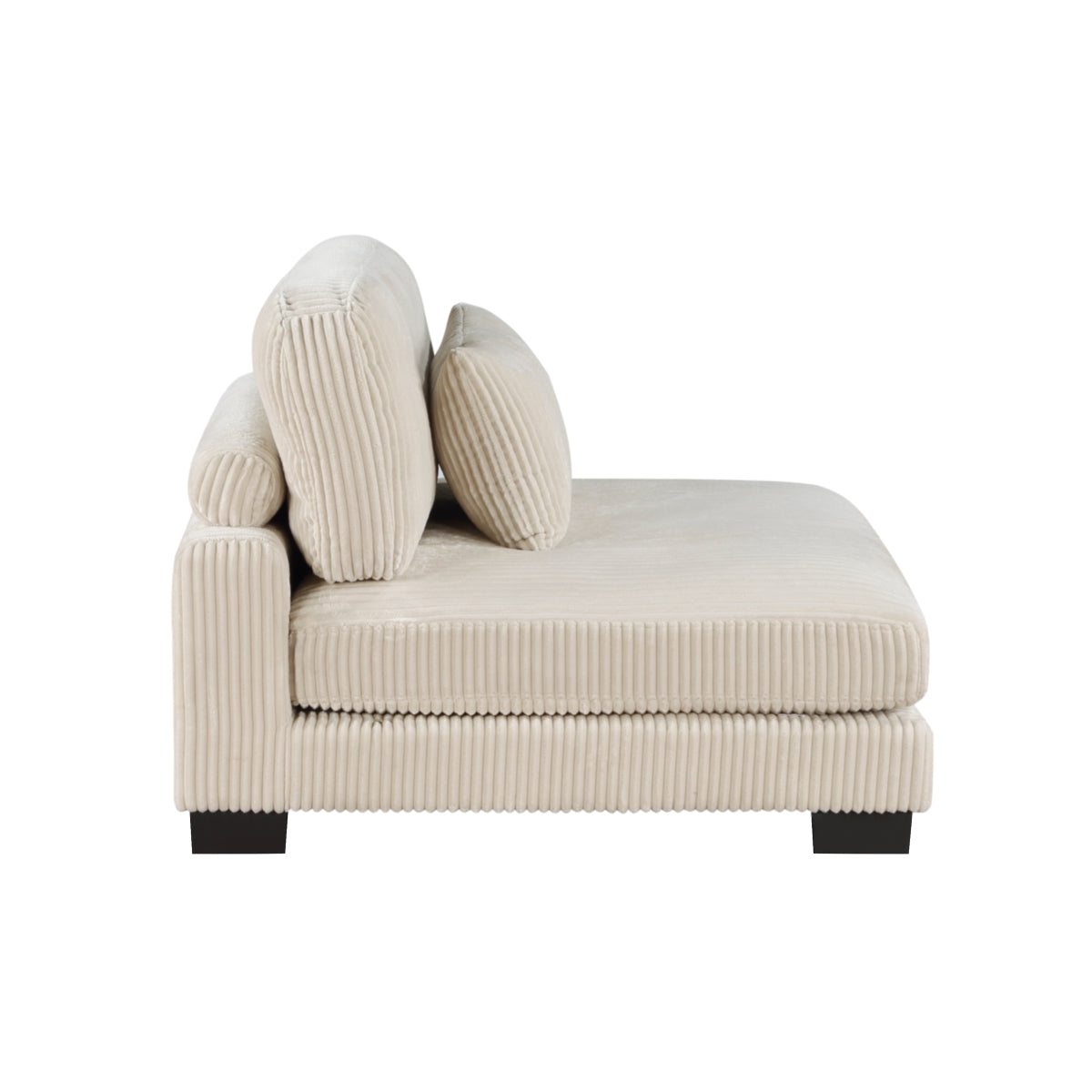 MAZ Traverse 4-piece beige sectional sofa with modular design, featuring plush cushions and clean lines for modern living spaces.