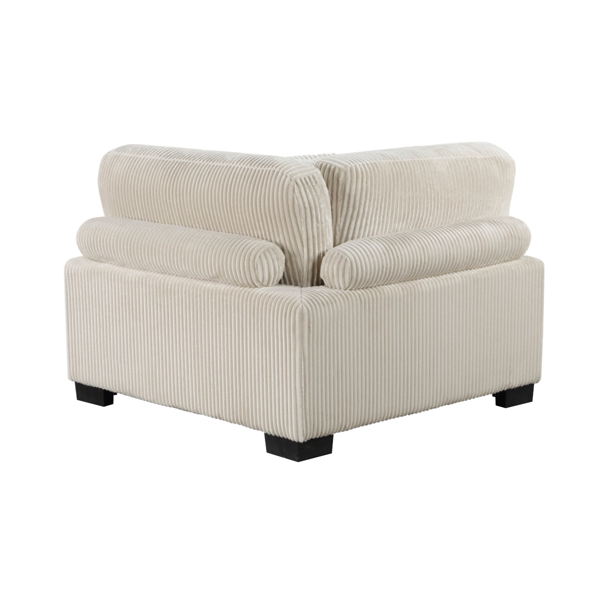 Beige MAZ Traverse 4-piece modular sectional sofa with clean lines and plush cushions, suitable for modern living rooms.
