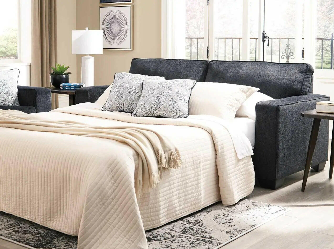 Ashley Altari Fabric Queen Sofa Bed in Slate.