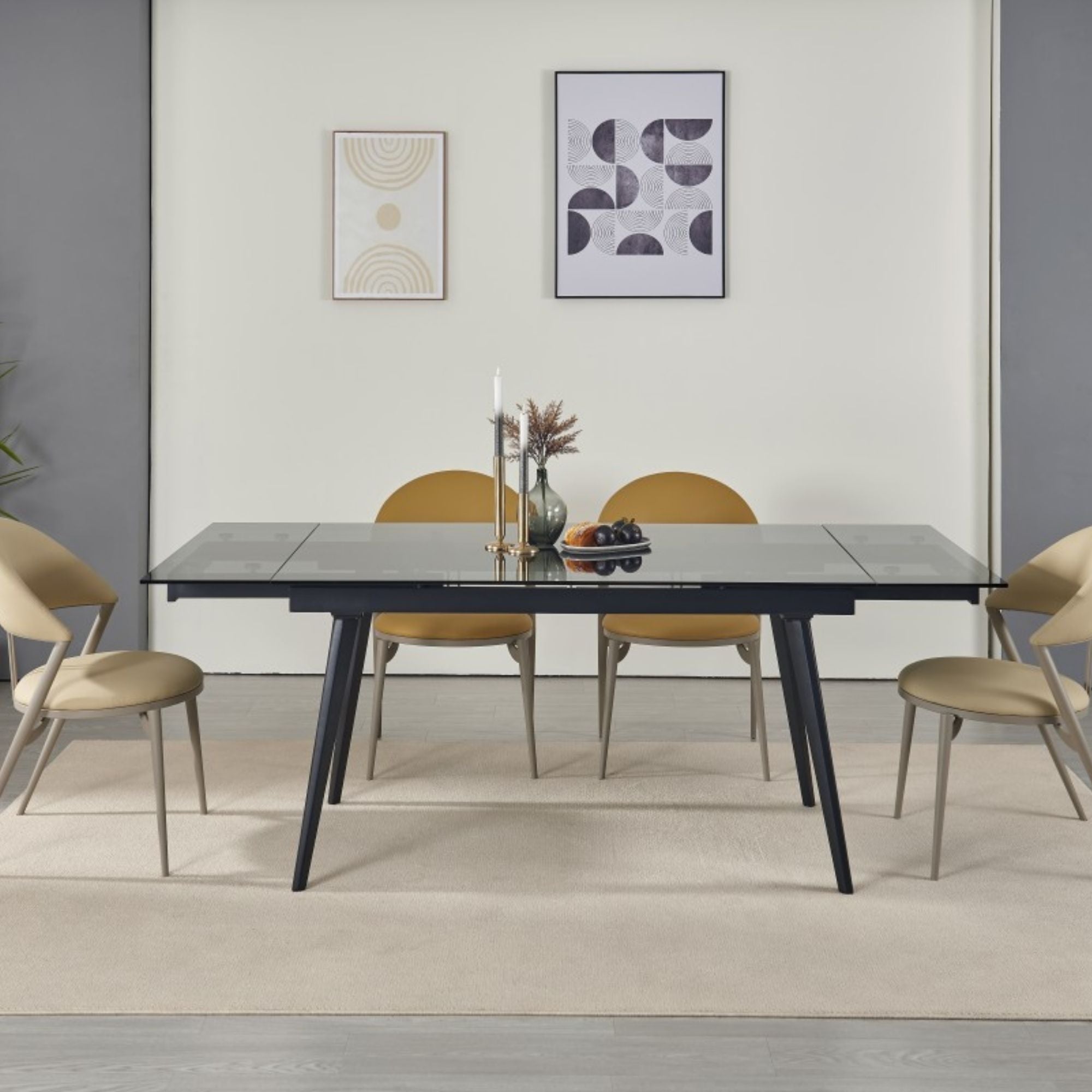 Imani Sintered Stone Top EXT. Dining Table in Agate Grown | CastleUp Experience Centre Online Furniture