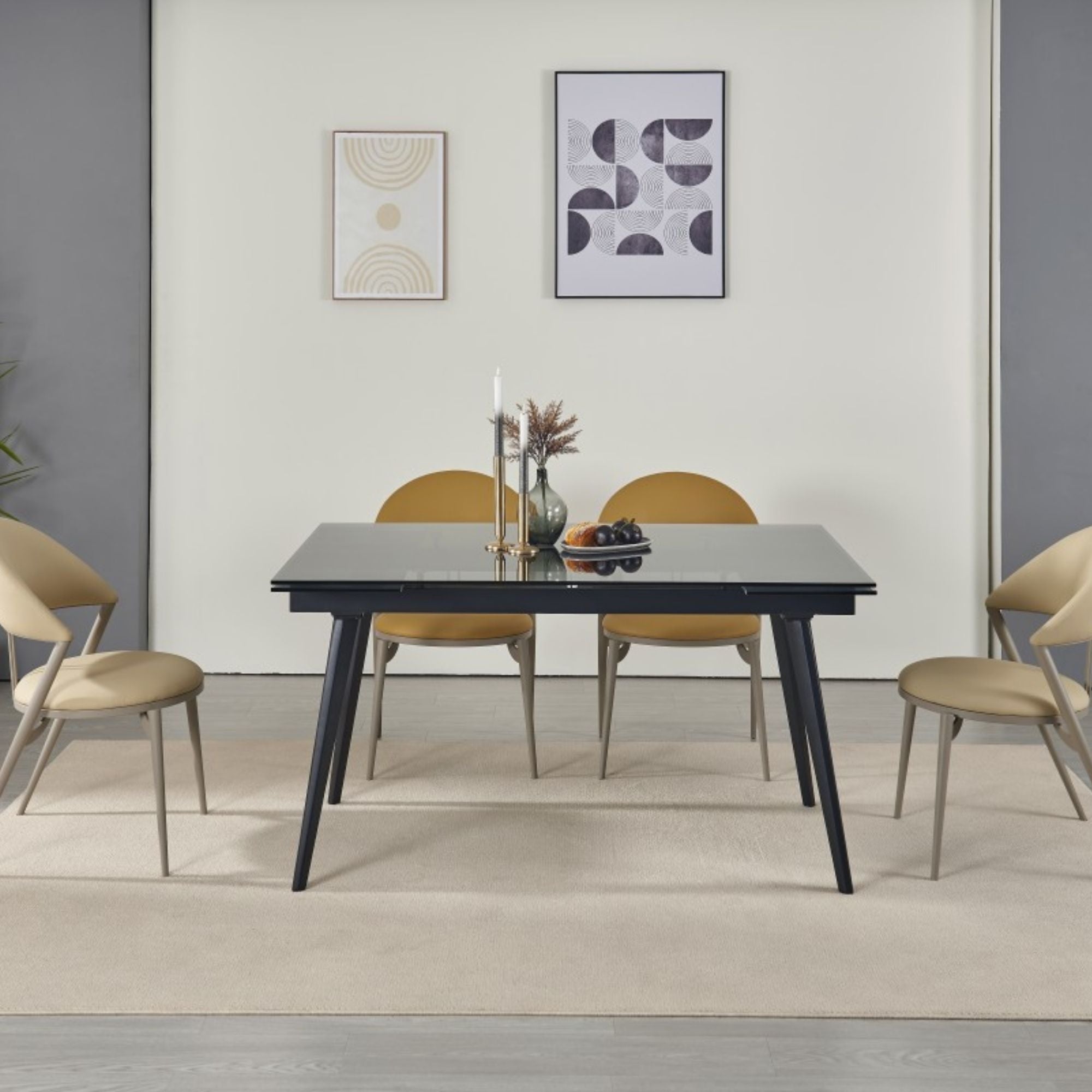Imani Sintered Stone Top EXT. Dining Table in Agate Grown | CastleUp Experience Centre Online Furniture