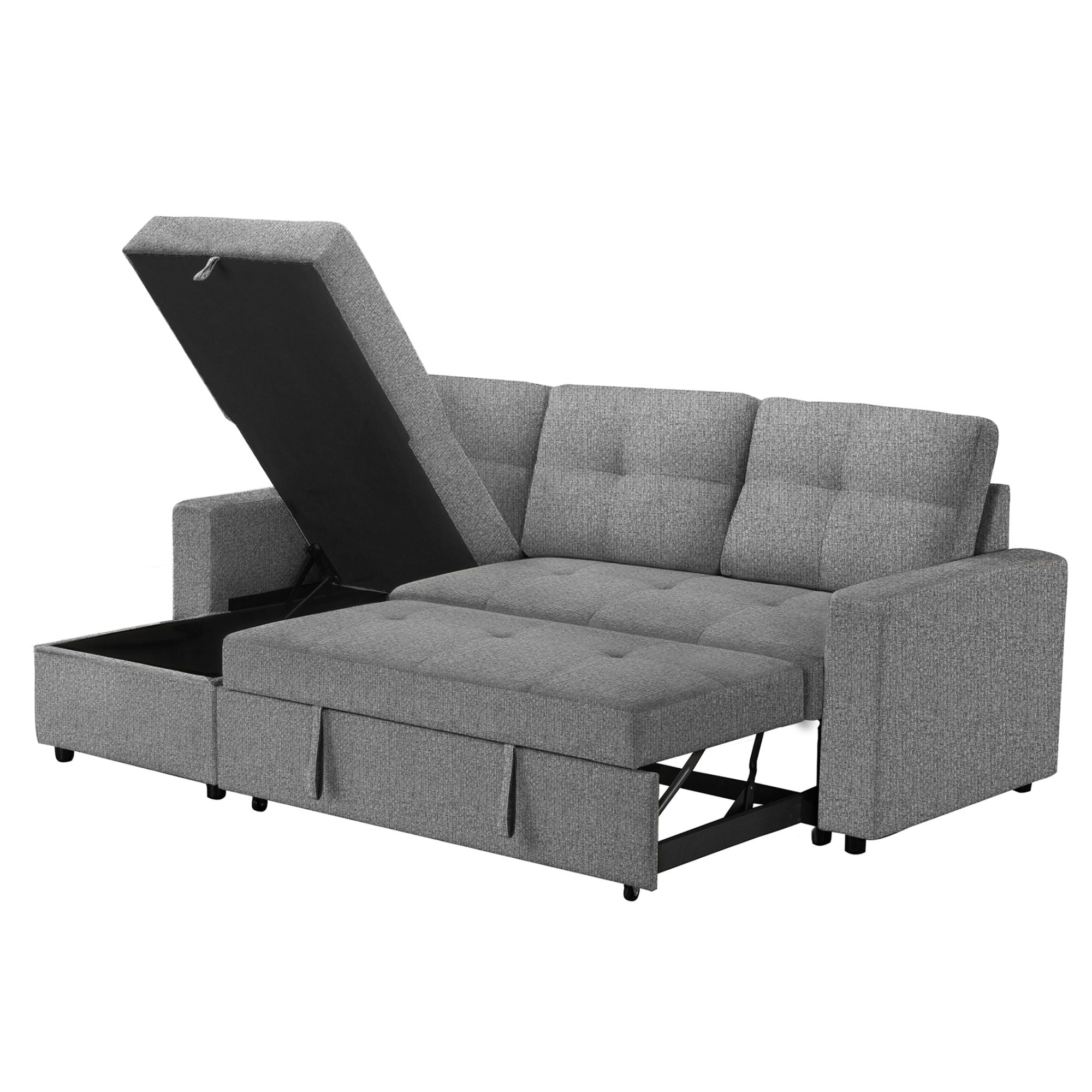 Sofa Sleeper with Reversable Storage Lounger Light Grey | CastleUp Experience Centre Online Furniture