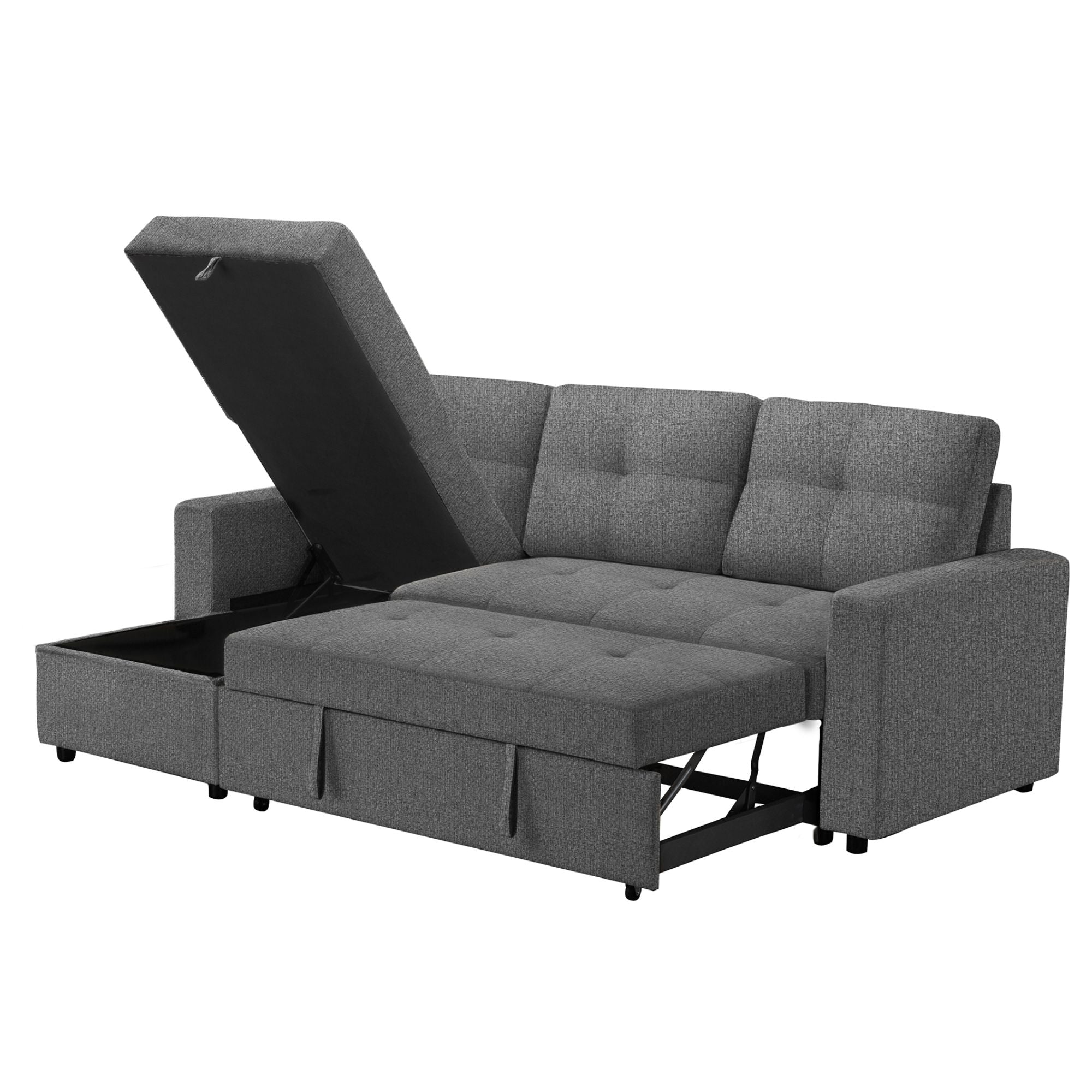 Sofa Sleeper with Reversable Storage Lounger Grey | CastleUp Experience Centre Online Furniture