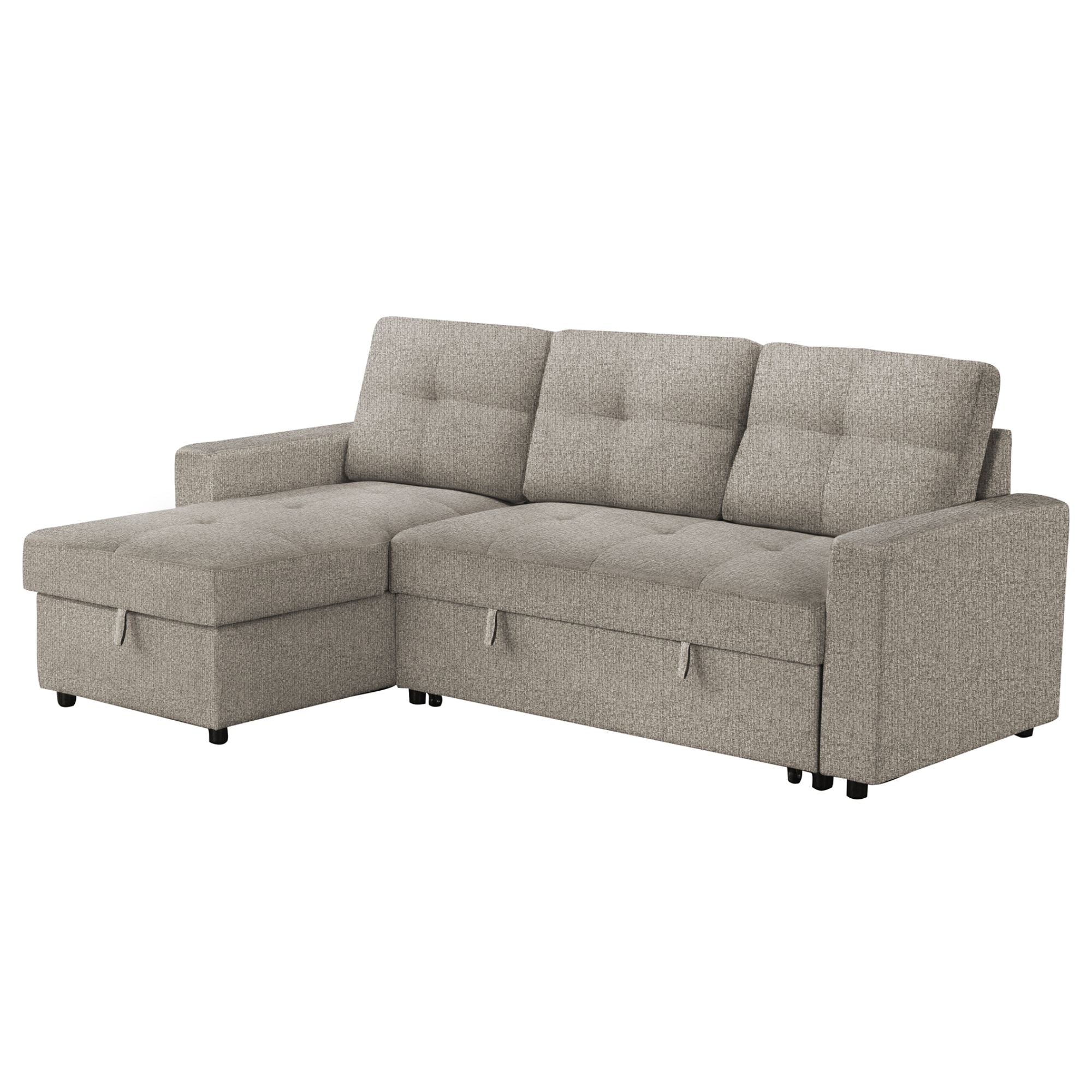 Sofa Sleeper with reversable Storge Lounger in Light Brown | CastleUp Experience Centre Online Furniture