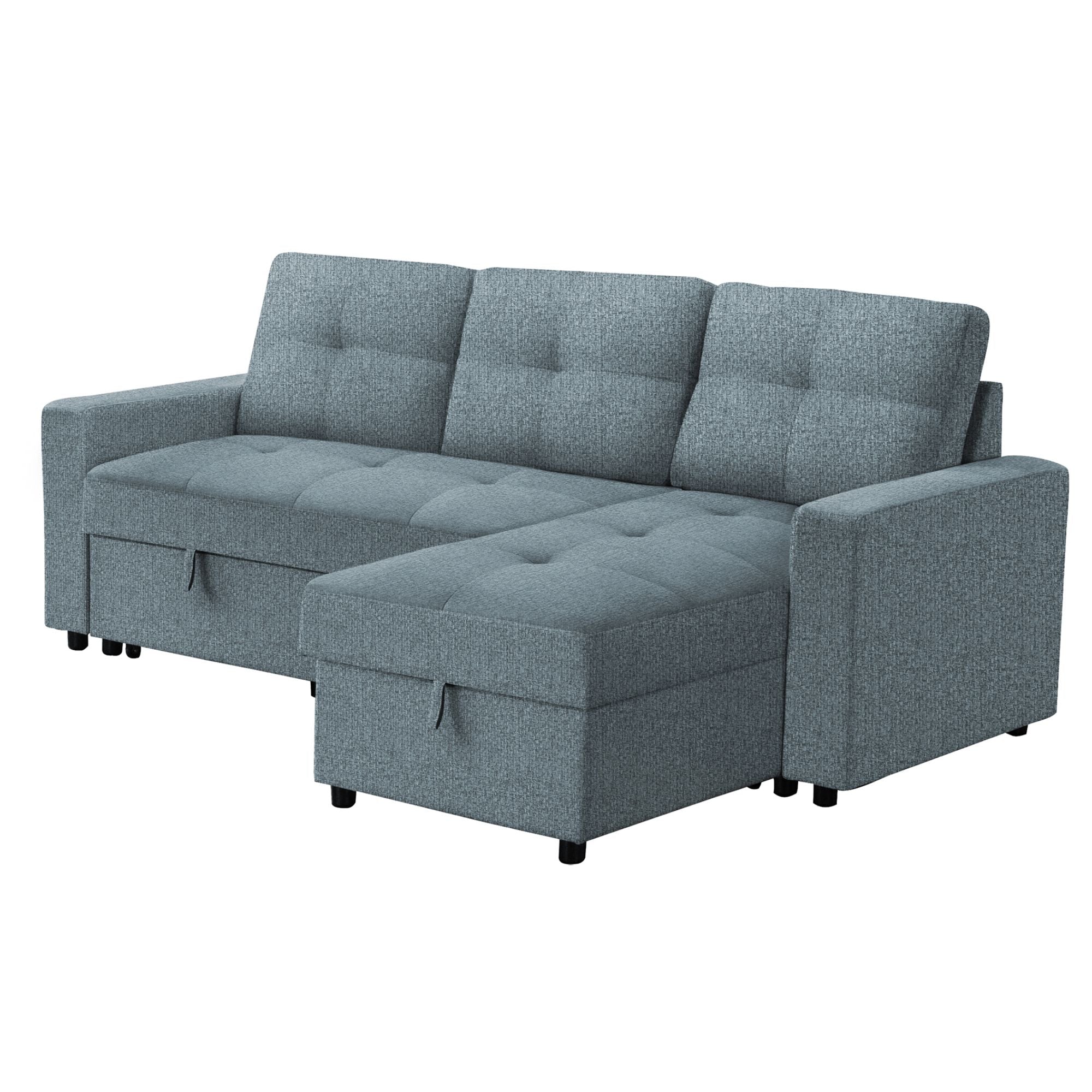 Sofa Sleeper with Reversable Storage Lounger in Blue/Grey | CastleUp Experience Centre Online Furniture