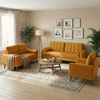 Monroe Sofa Set Orange | CastleUp Experience Centre Online Furniture