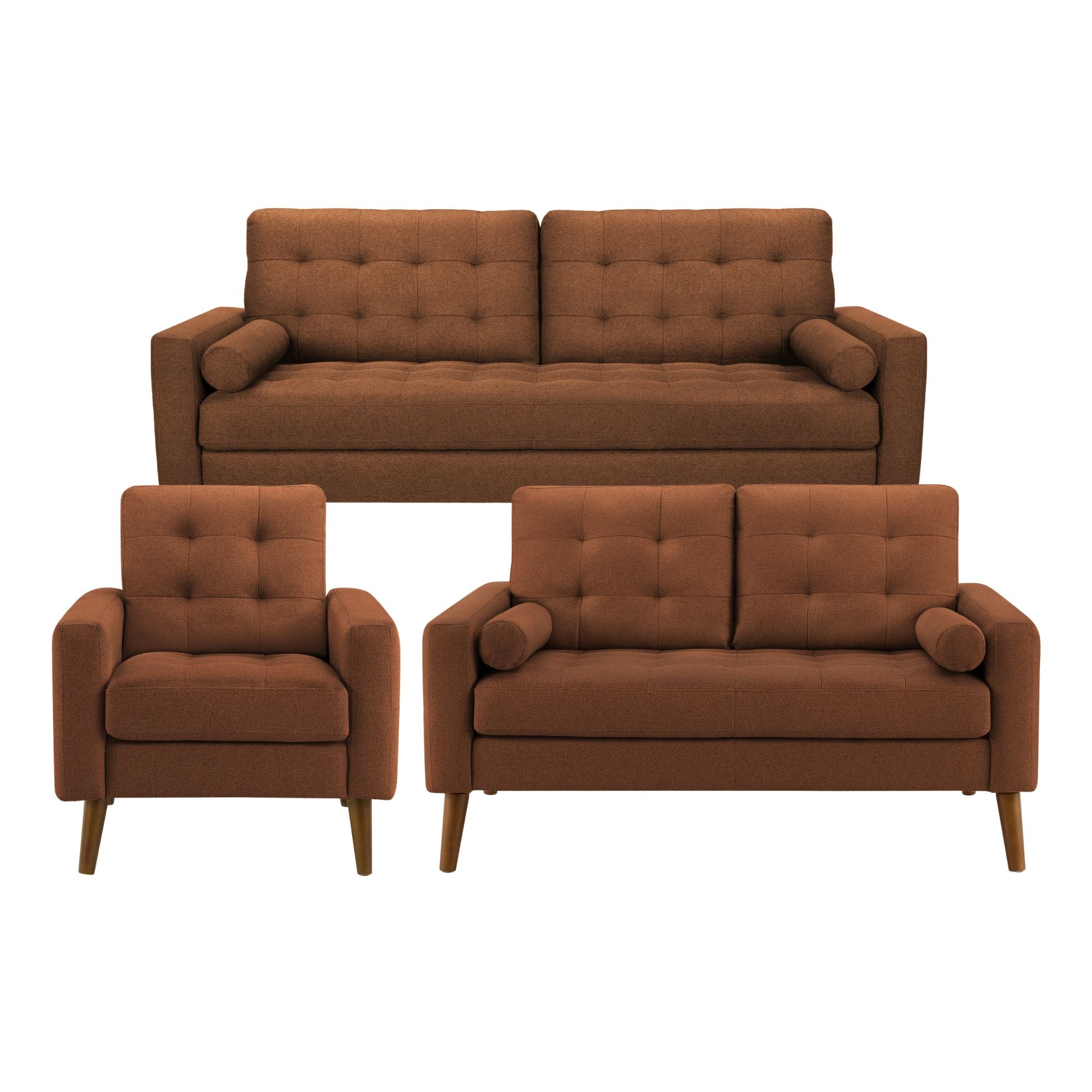 Monroe Sofa Set Rust | CastleUp Experience Centre Online Furniture