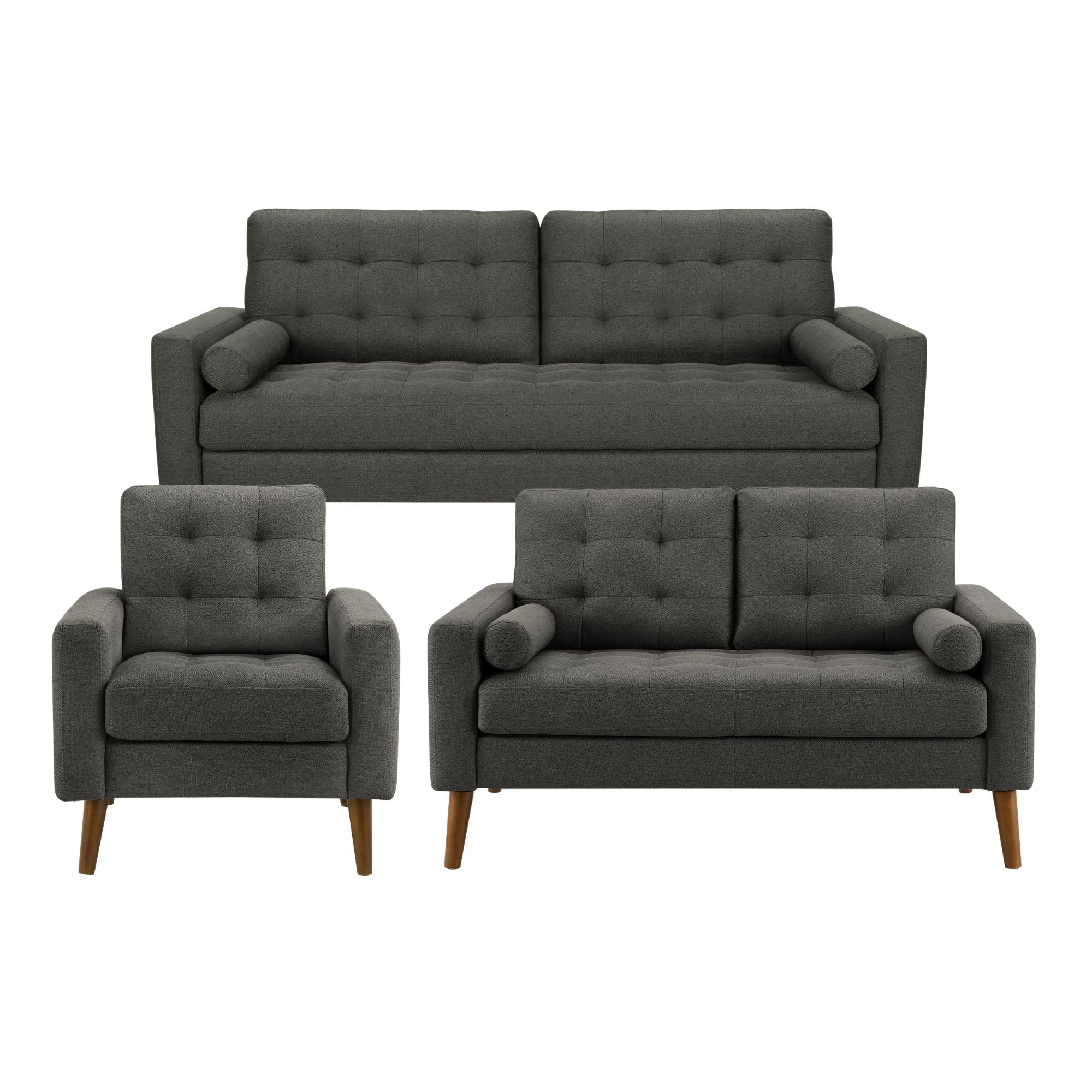 Monroe Sofa Set Dark Grey | CastleUp Experience Centre Online Furniture