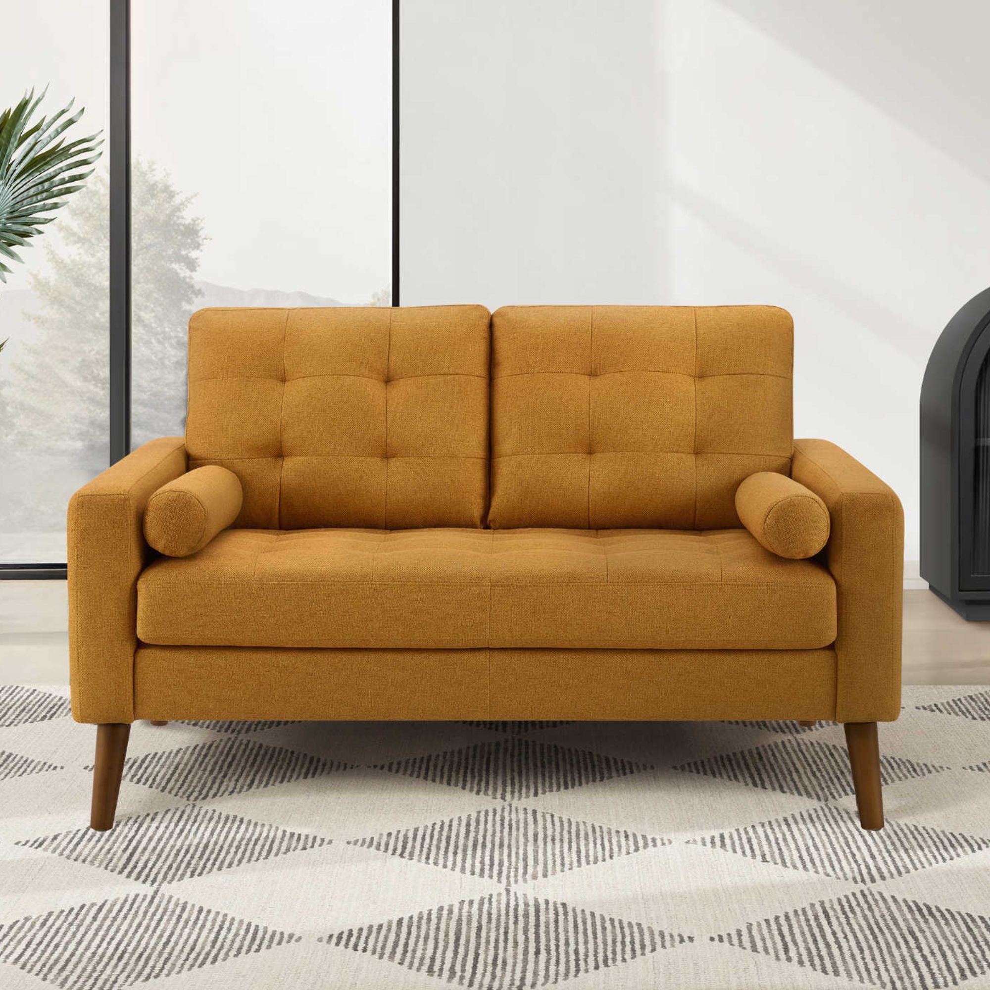 Monroe 58 inch Loveseat Orange | CastleUp Experience Centre Online Furniture