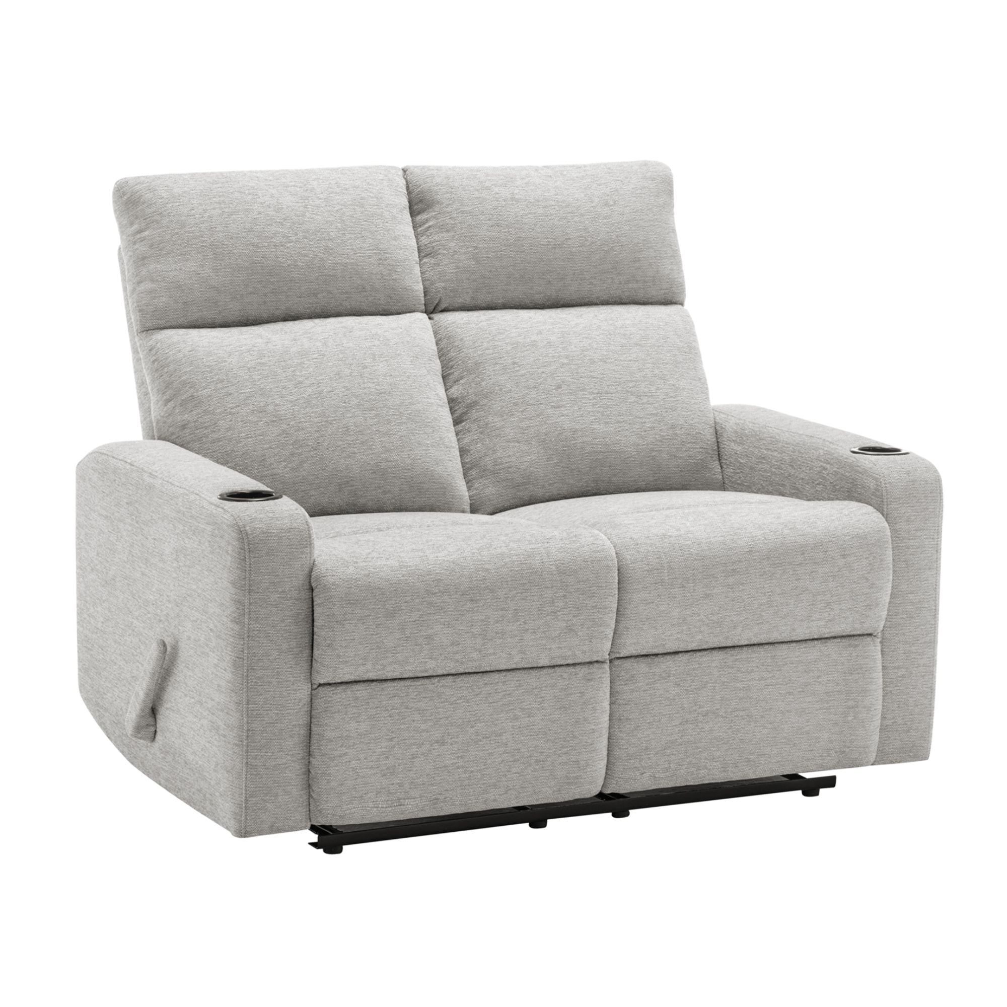 Causeuse inclinable Arden avec porte-gobelets Gris clair