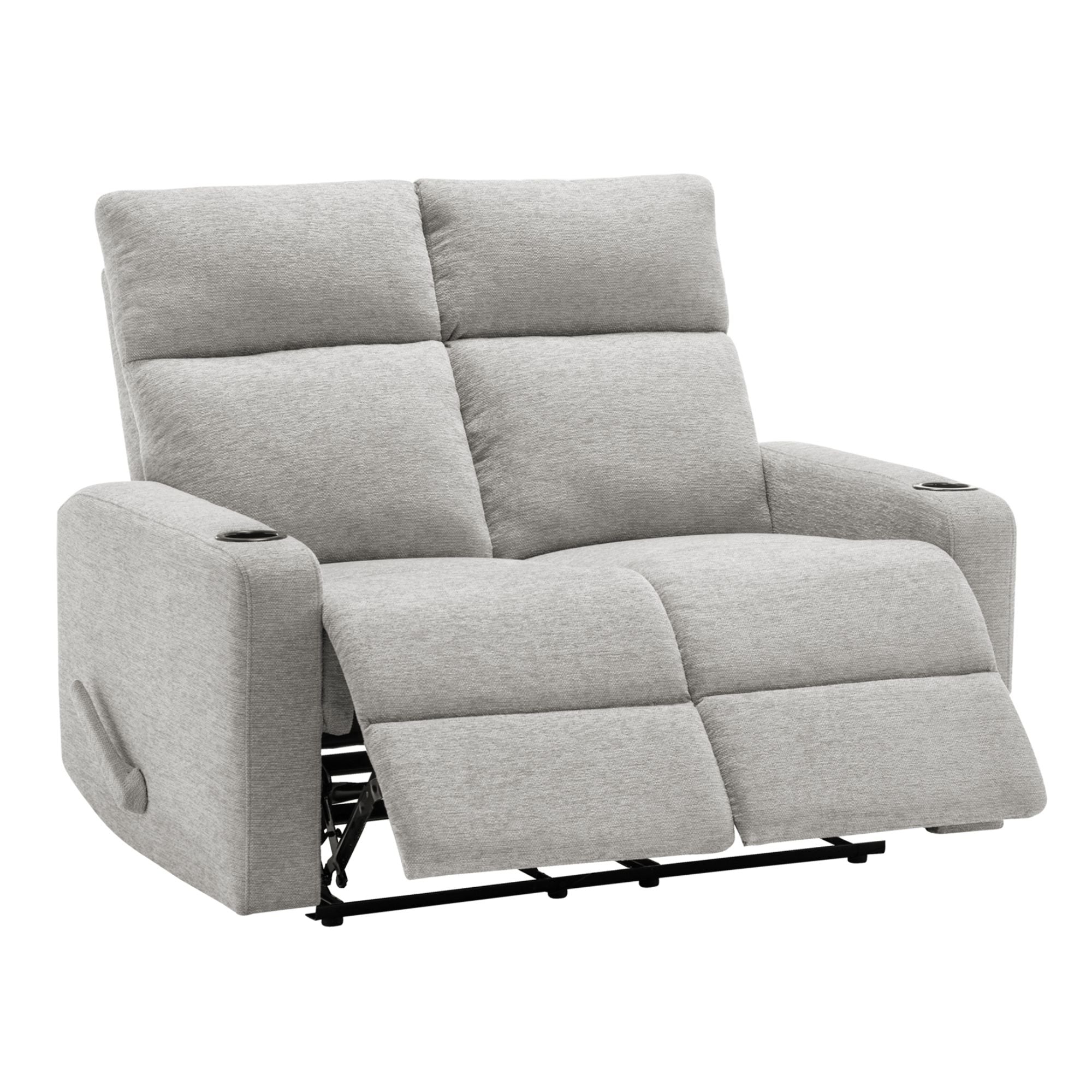 Causeuse inclinable Arden avec porte-gobelets Gris clair