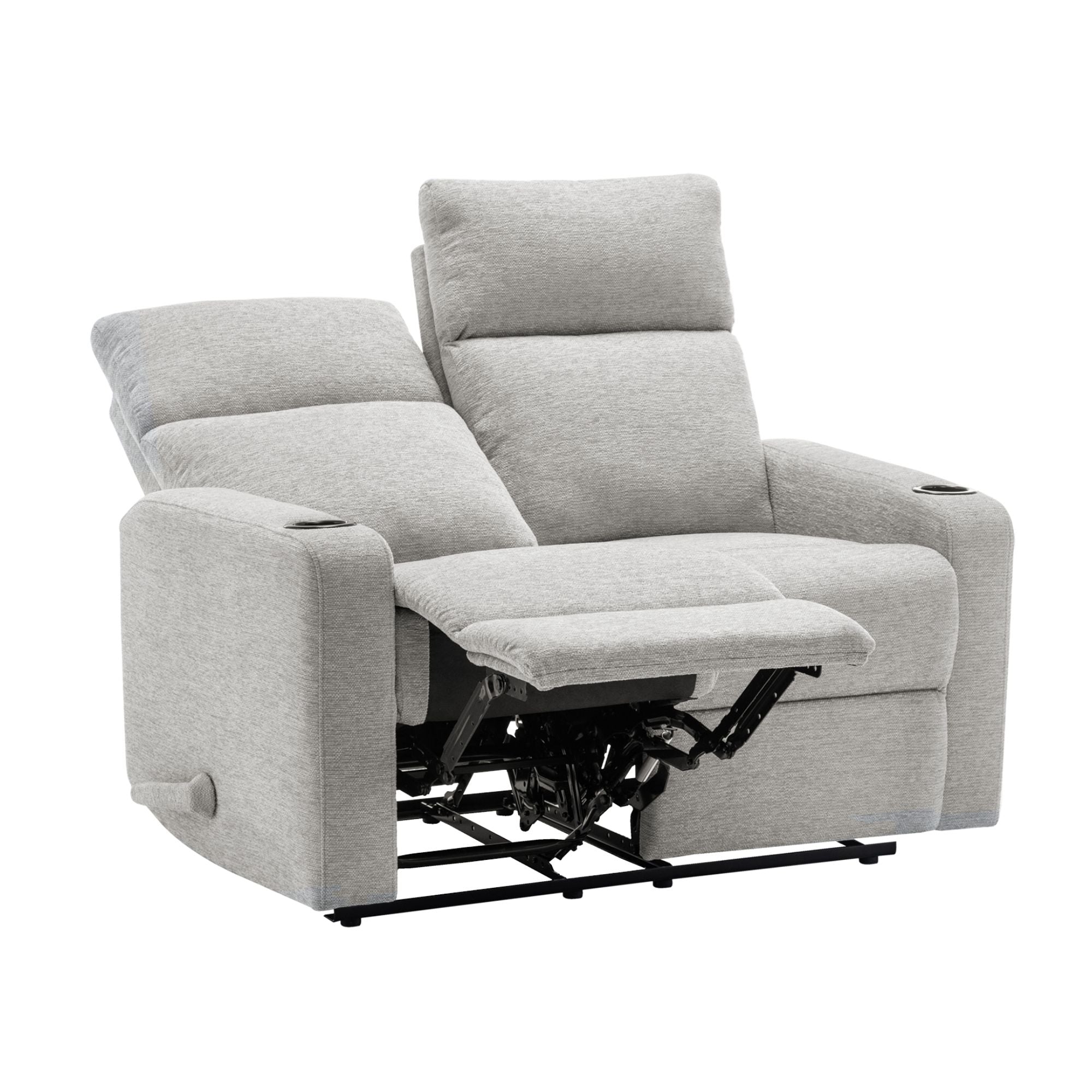 Causeuse inclinable Arden avec porte-gobelets Gris clair