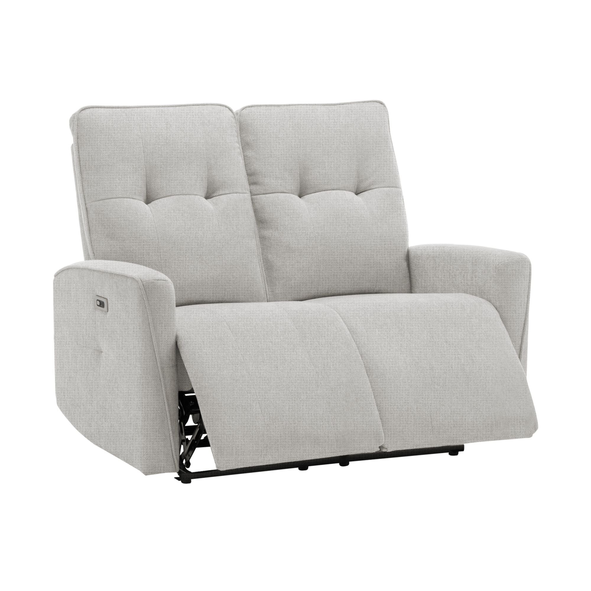 Vanta Power Reclining Loveset with USB In Grey
