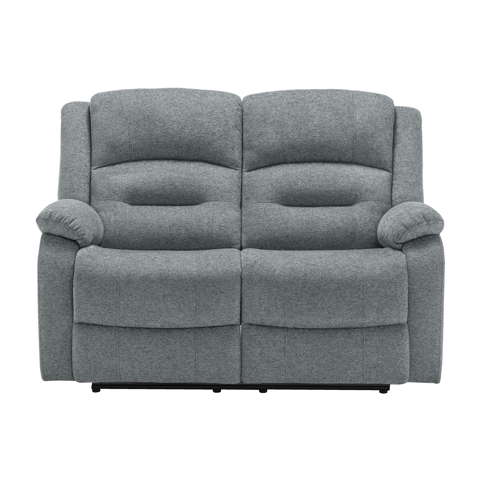 Grey Monarch Specialties CloudRest 2-seater power reclining loveseat with USB ports, featuring plush cushions and modern design.